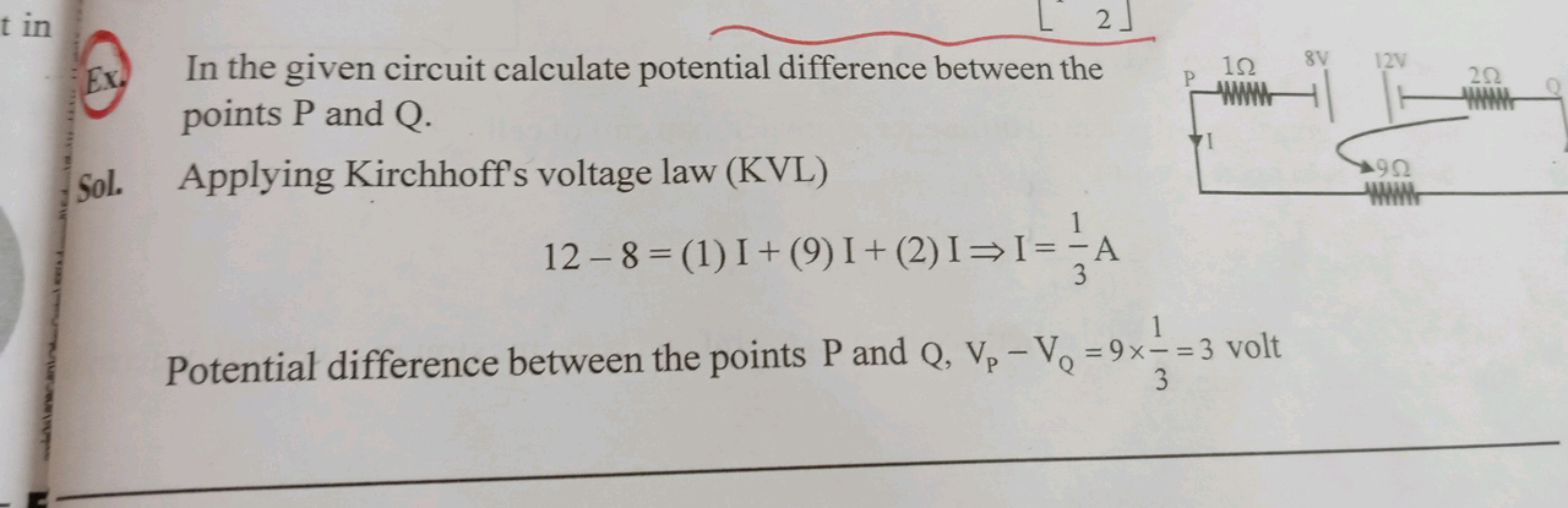 wwwwwww.anton
t in
Ex.
[2]
In the given circuit calculate potential di