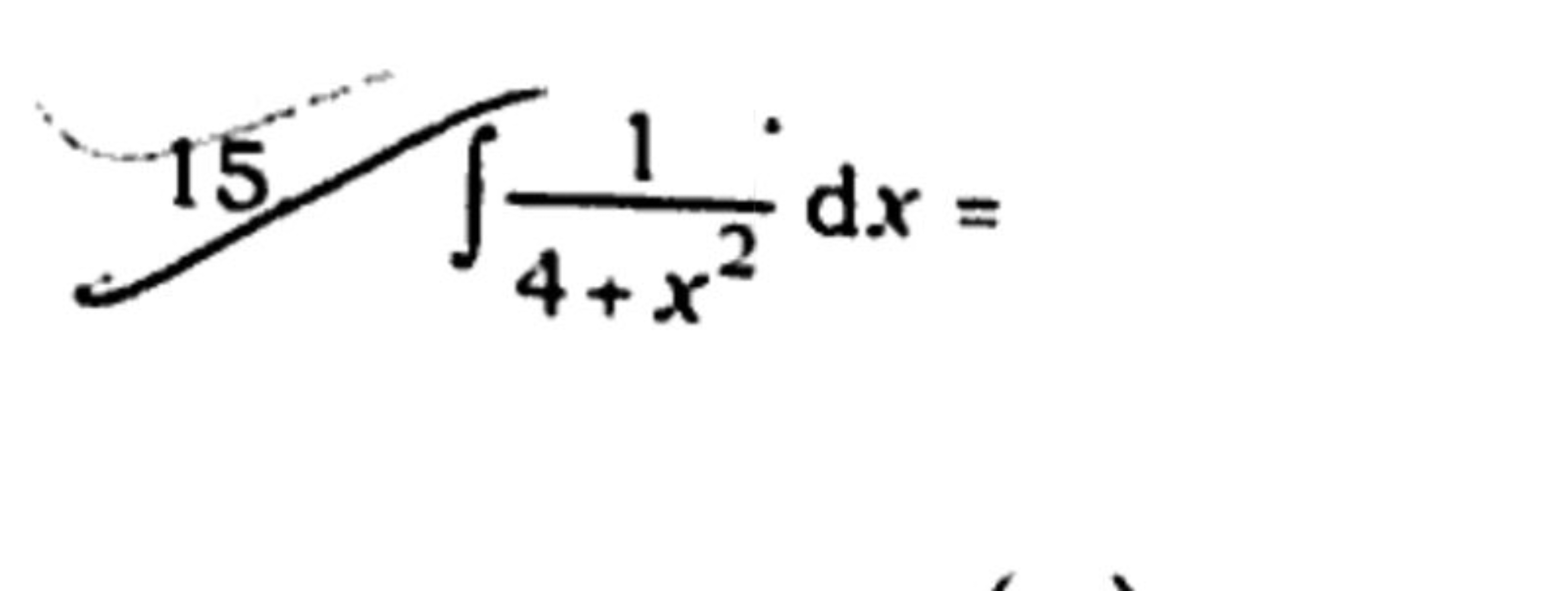 15∫4+x21​ dx=