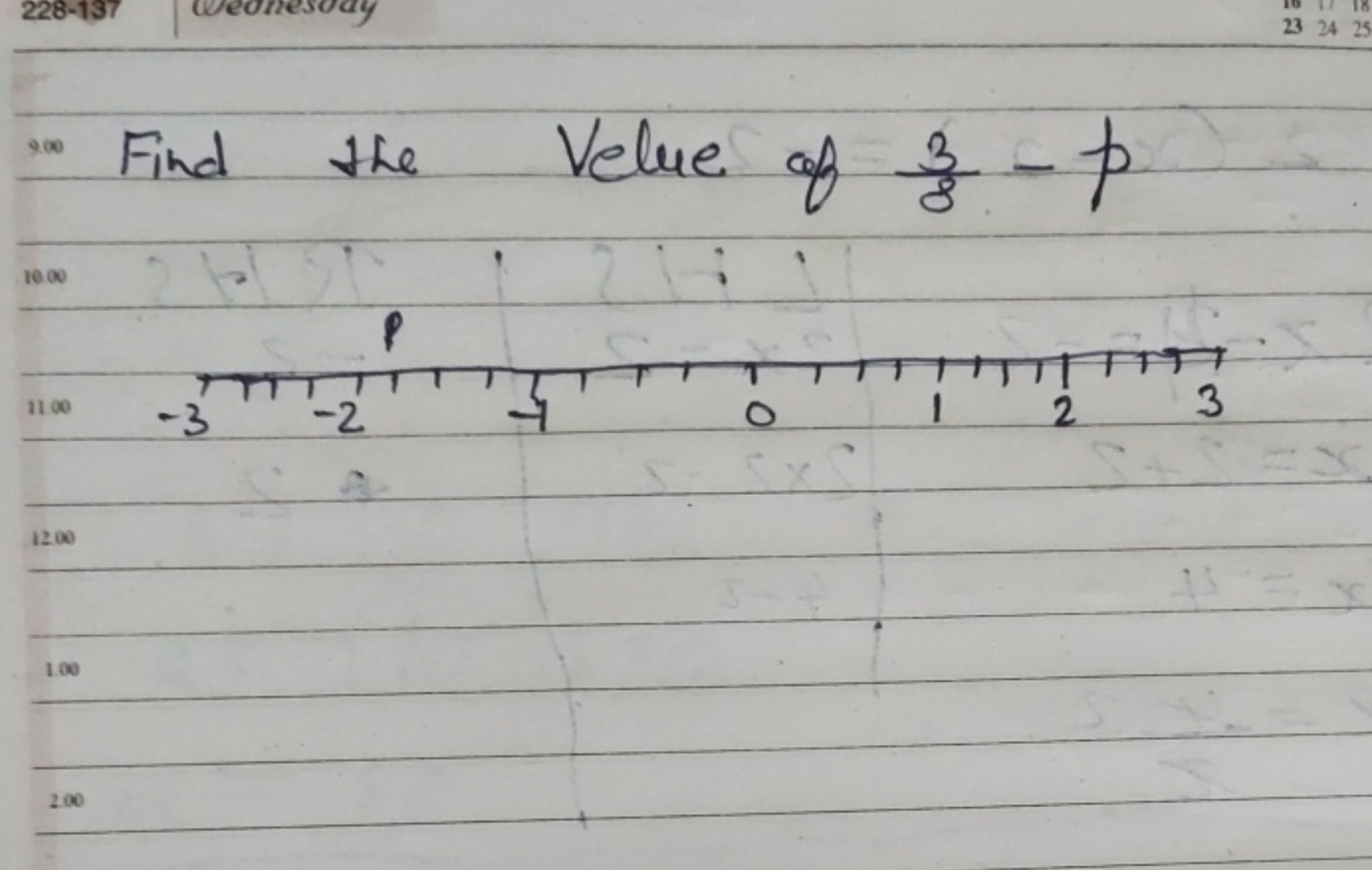 * Find the Velue of 83​−p
−3mाग ​−2द1​00​12​3∏​