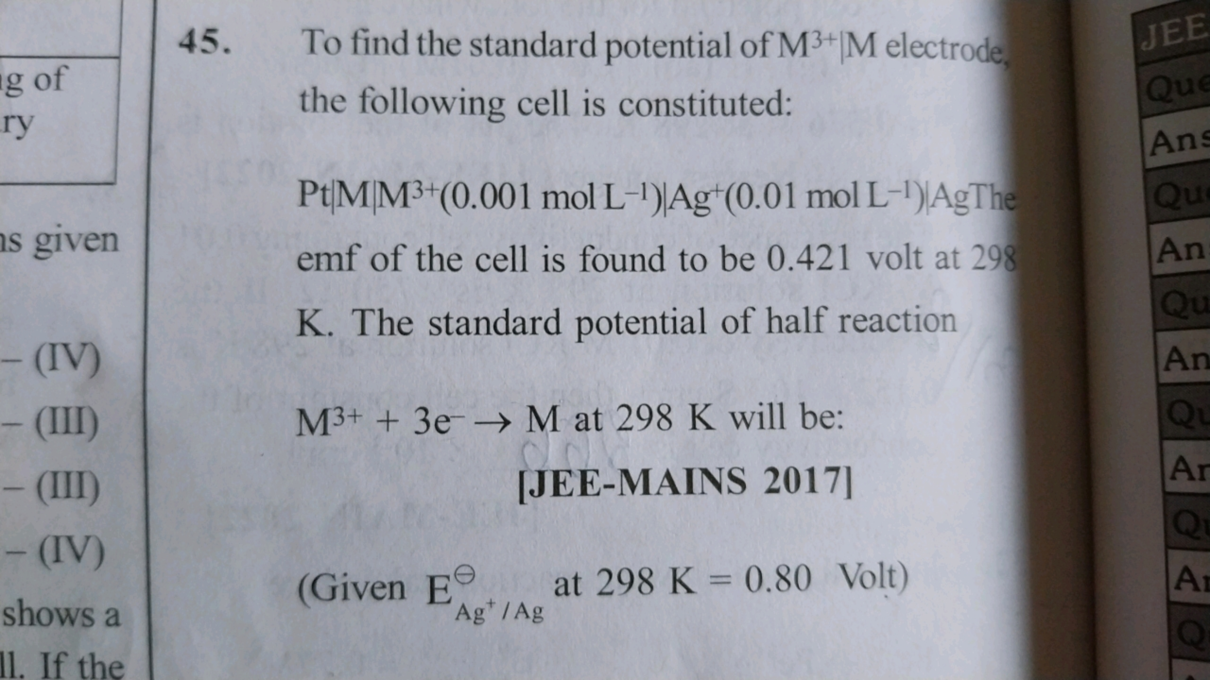 45.
g of
ry
as given
- (IV)
- (III)
- (III)
- (IV)
shows a
11. If the
