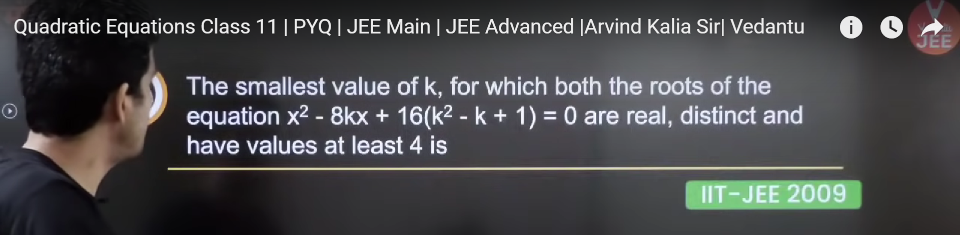 Quadratic Equations Class 11 | PYQ | JEE Main | JEE Advanced |Arvind K