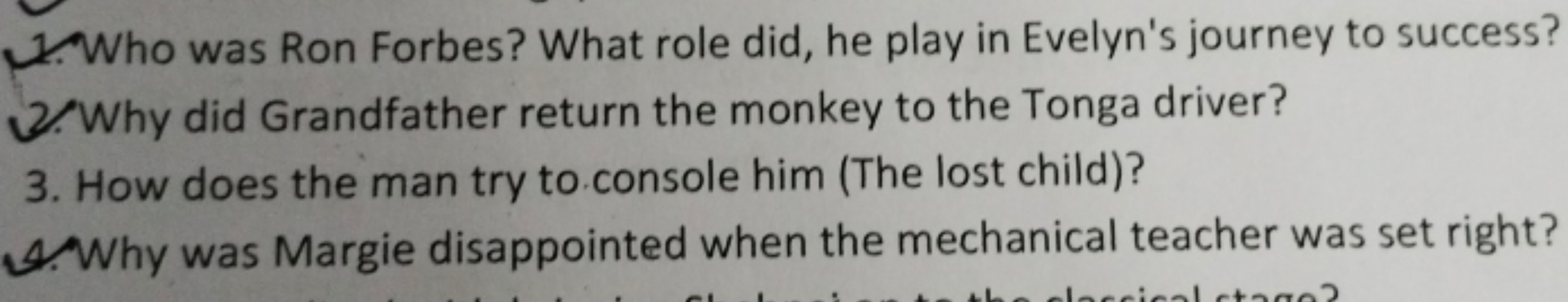 1.Who was Ron Forbes? What role did, he play in Evelyn's journey to su