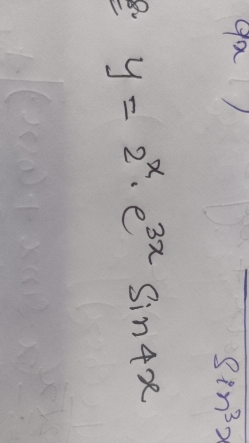 y=2x⋅e3xsin4x