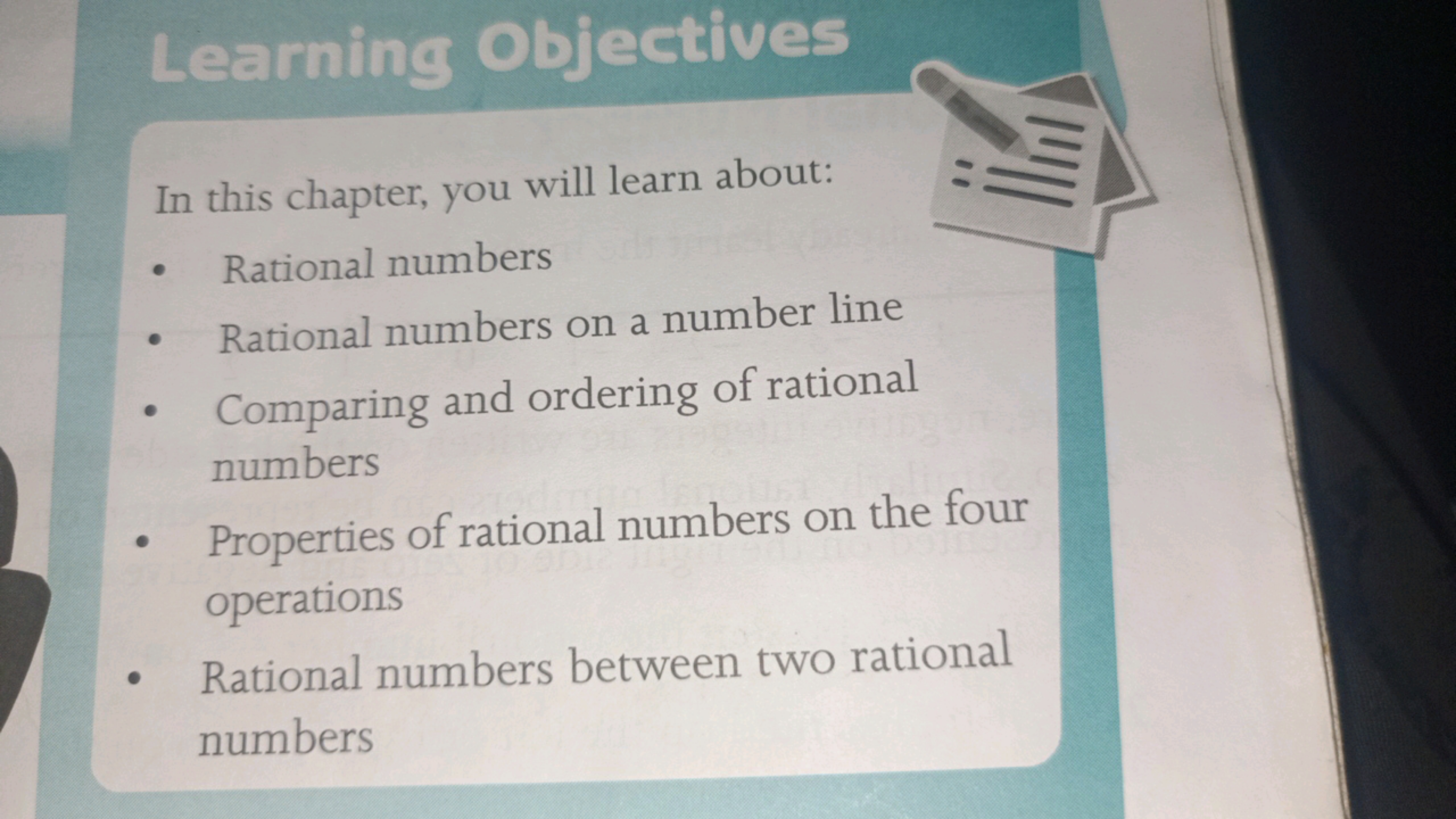 Learning Objectives

In this chapter, you will learn about:
- Rational