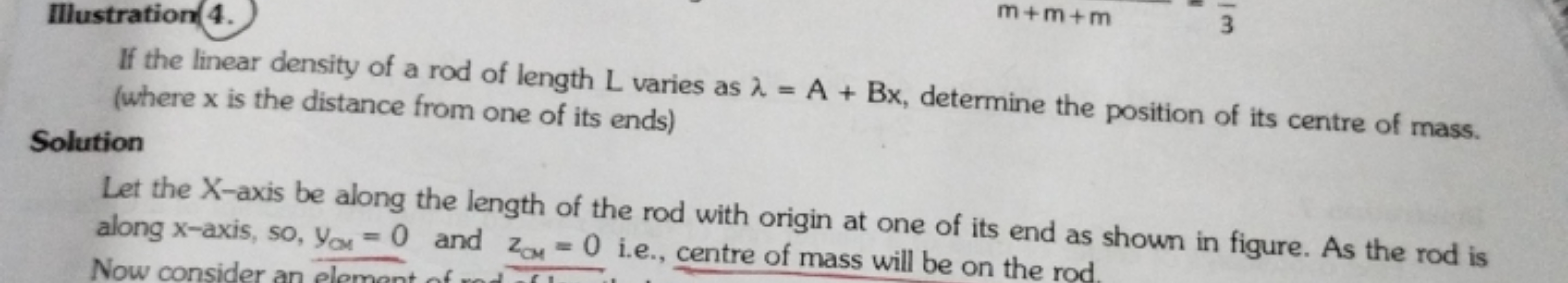 Illustration(4.)
If the linear density of a rod of length L varies as 