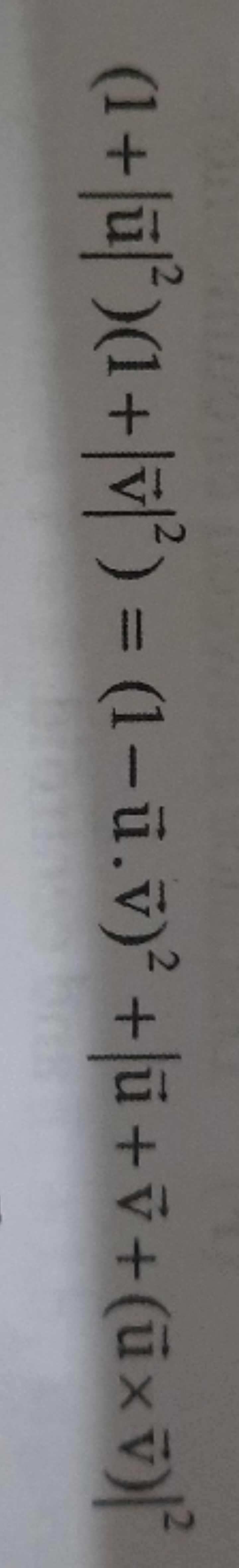 (1+∣u∣2)(1+∣v∣2)=(1−u⇀⋅v)2+∣u+v+(u⇀×v)∣2