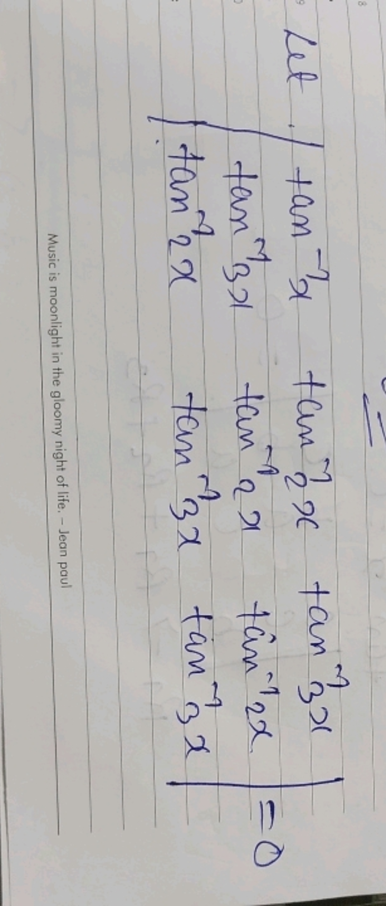 Let ∣∣​tan−1xtan−13xtan−12x​tan−12xtan−12xtan−13x​tan3xtan−12xtan−13x​