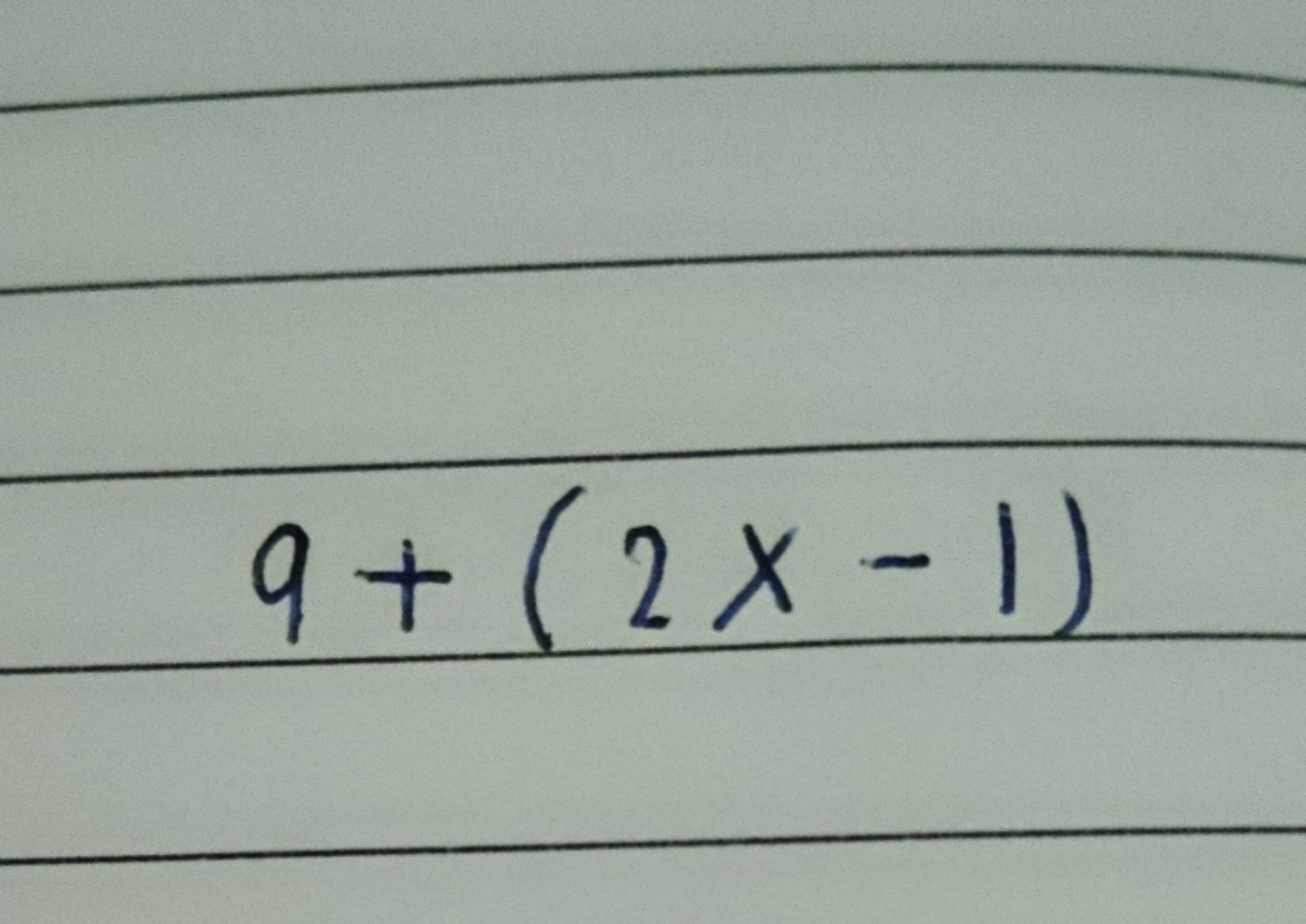 9+(2x−1)