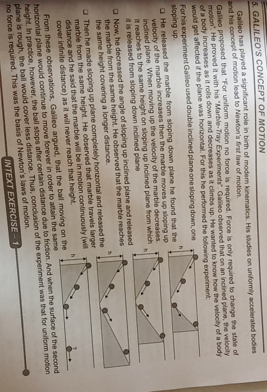 5. GALILEO'S CONCEPT OF MOTION

Galileo has played a significant role 