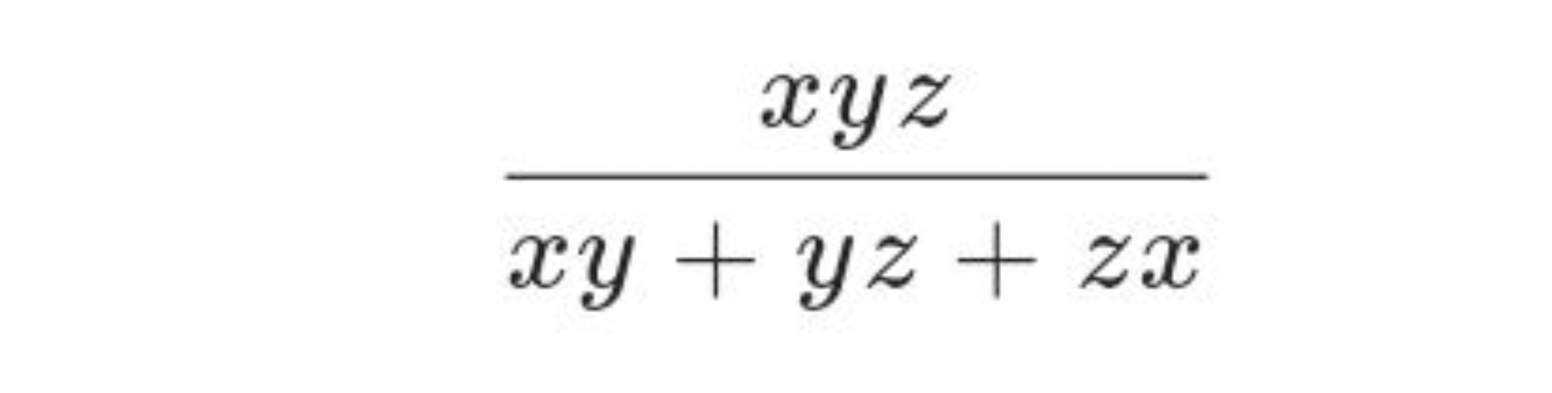 xy+yz+zxxyz​