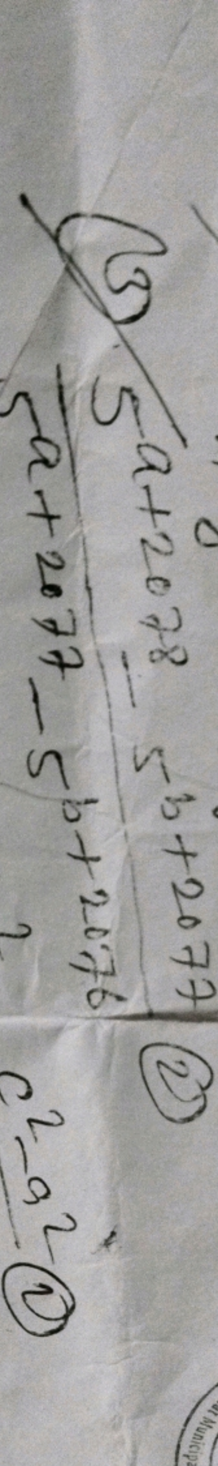 (3) a+2077−5b+20765a+2078−5b+2077​