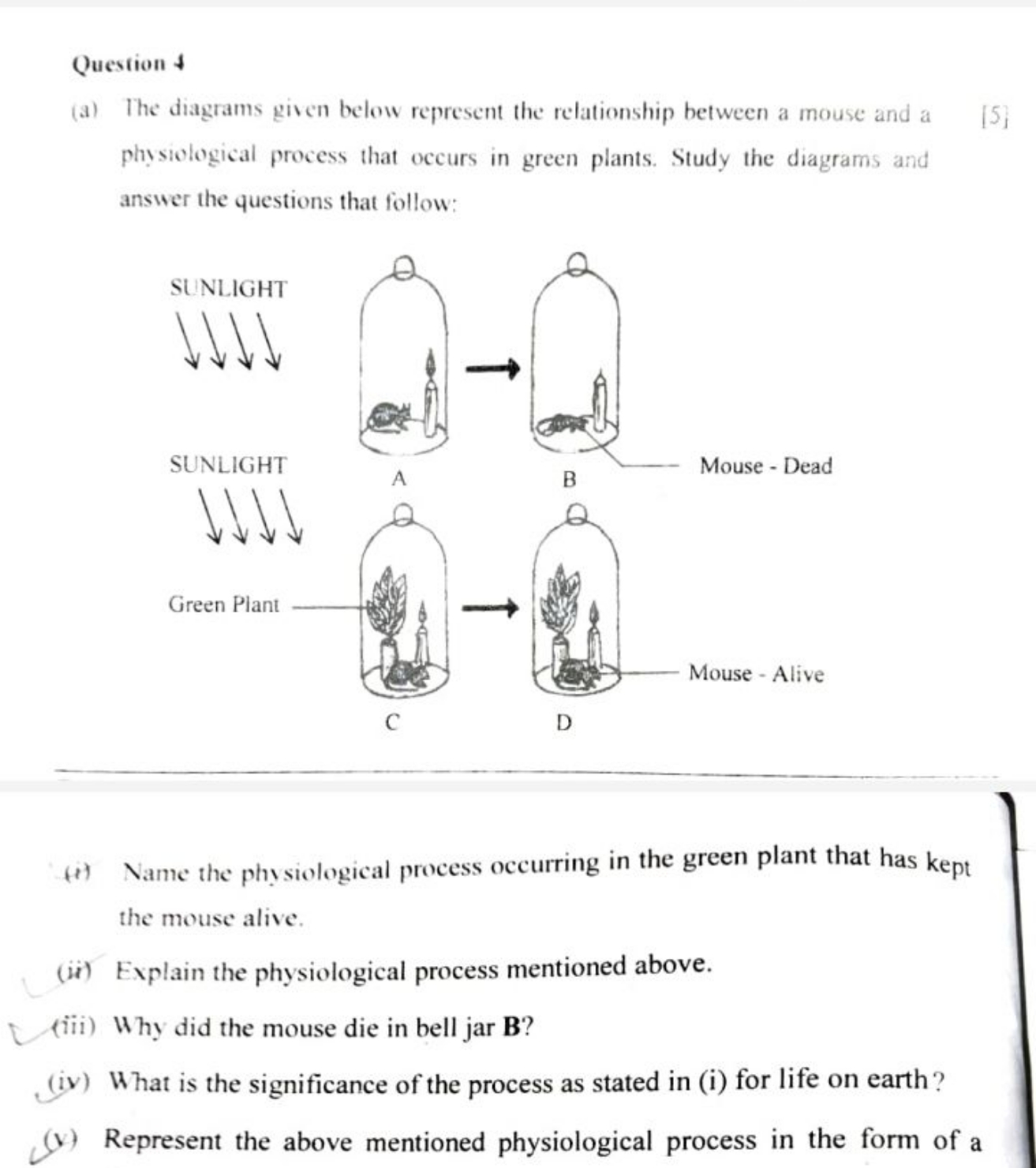 Question 4
(a) The diagrams given below represent the relationship bet