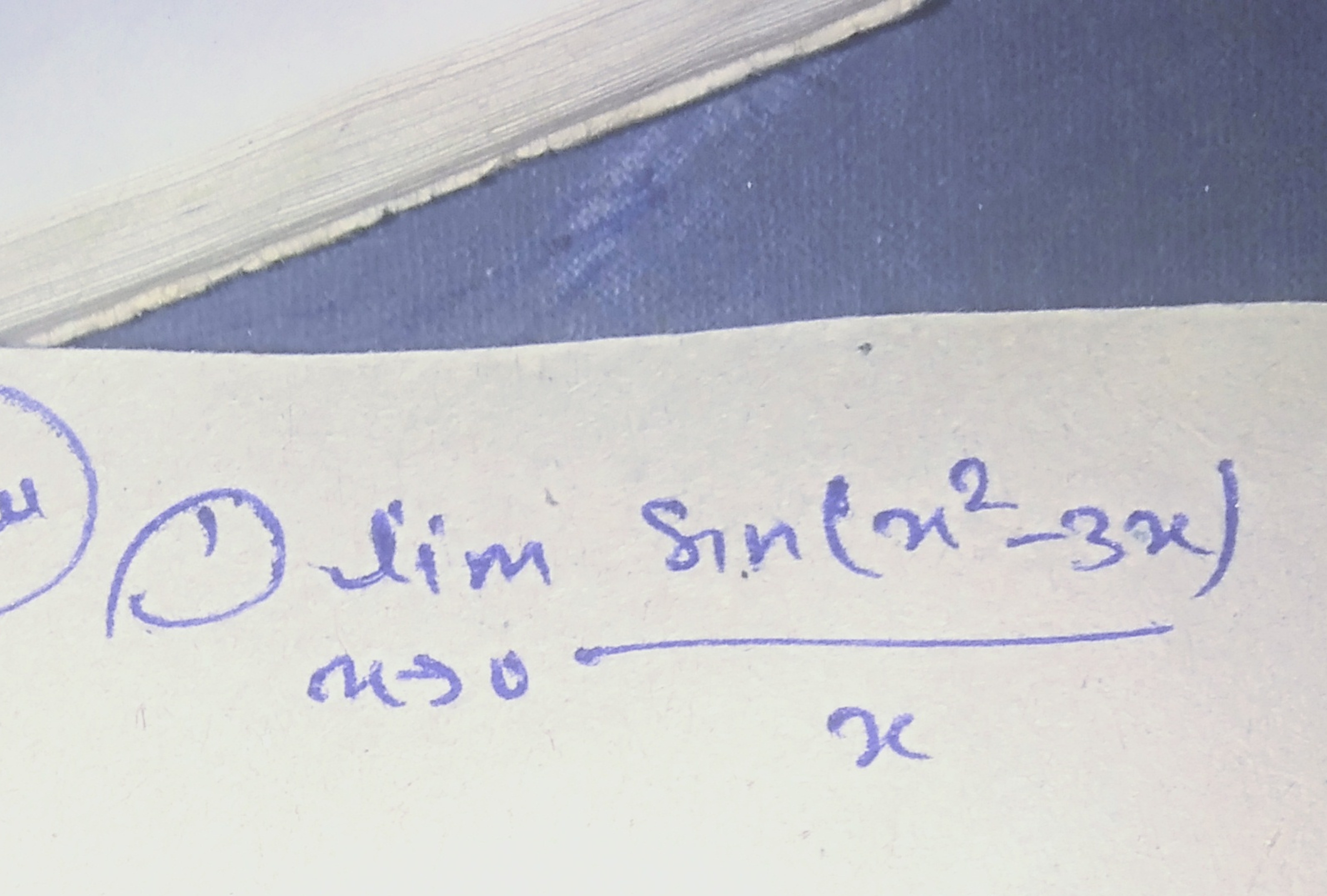 limx→0​xsin(x2−3x)​