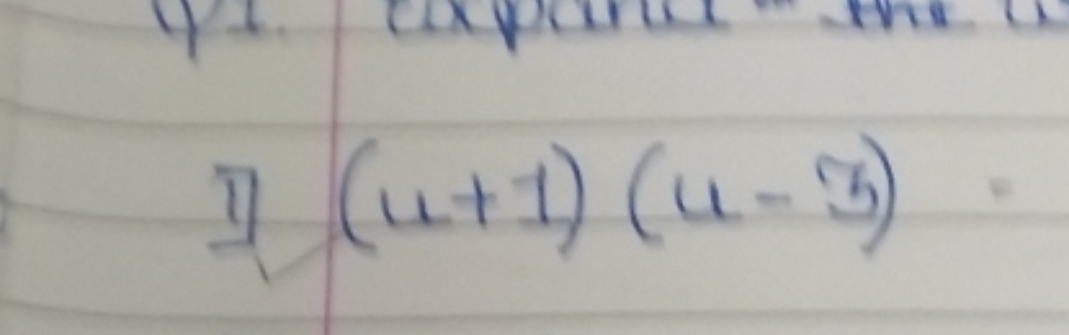 7) (u+1)(u−3)