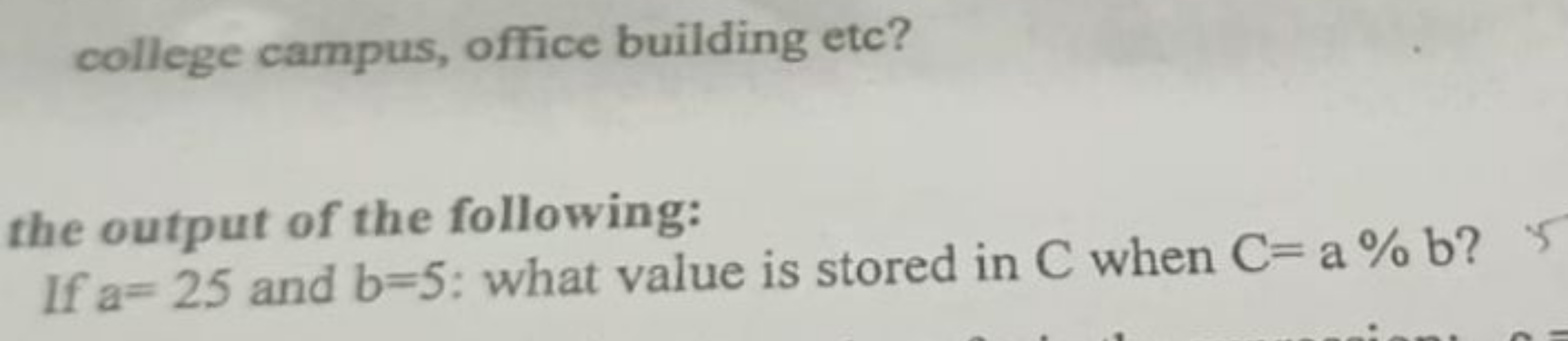 college campus, office building etc?
the output of the following:
If a