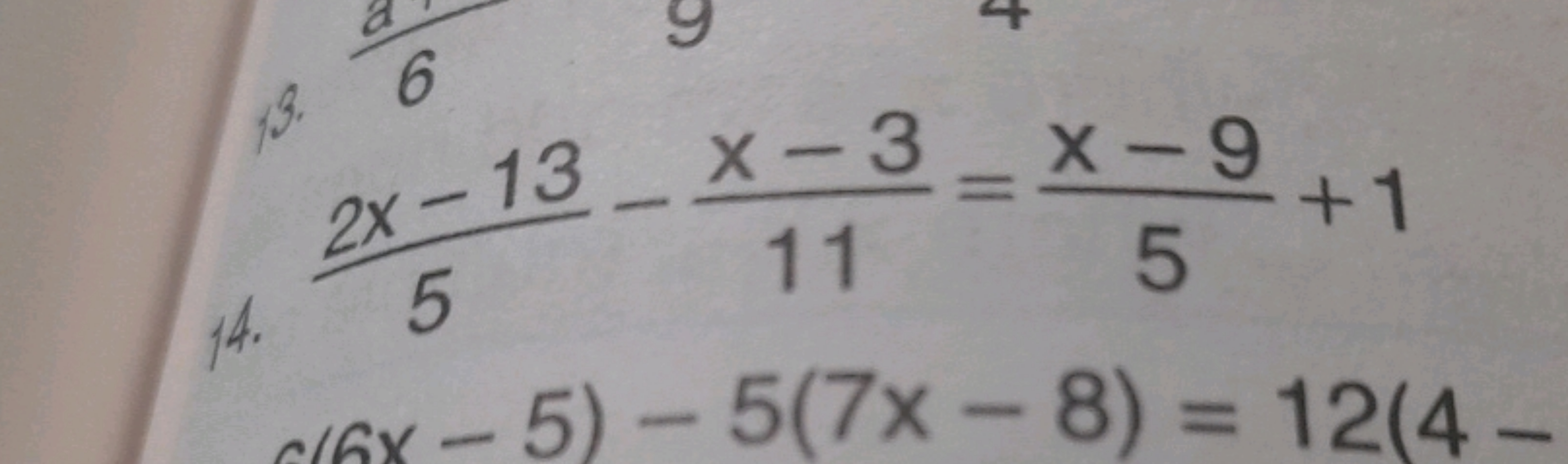 52x−13​−11x−3​=5x−9​+1