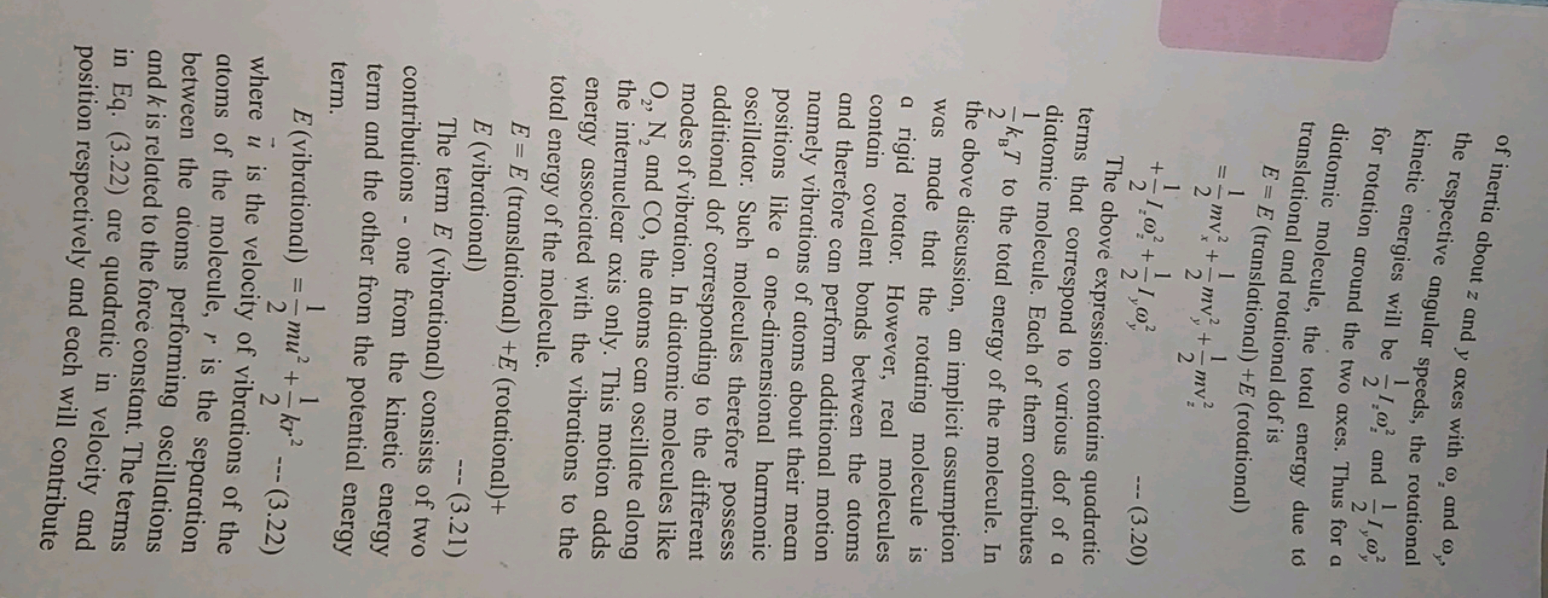 of inertia about z and y axes with @, and
the respective angular speed