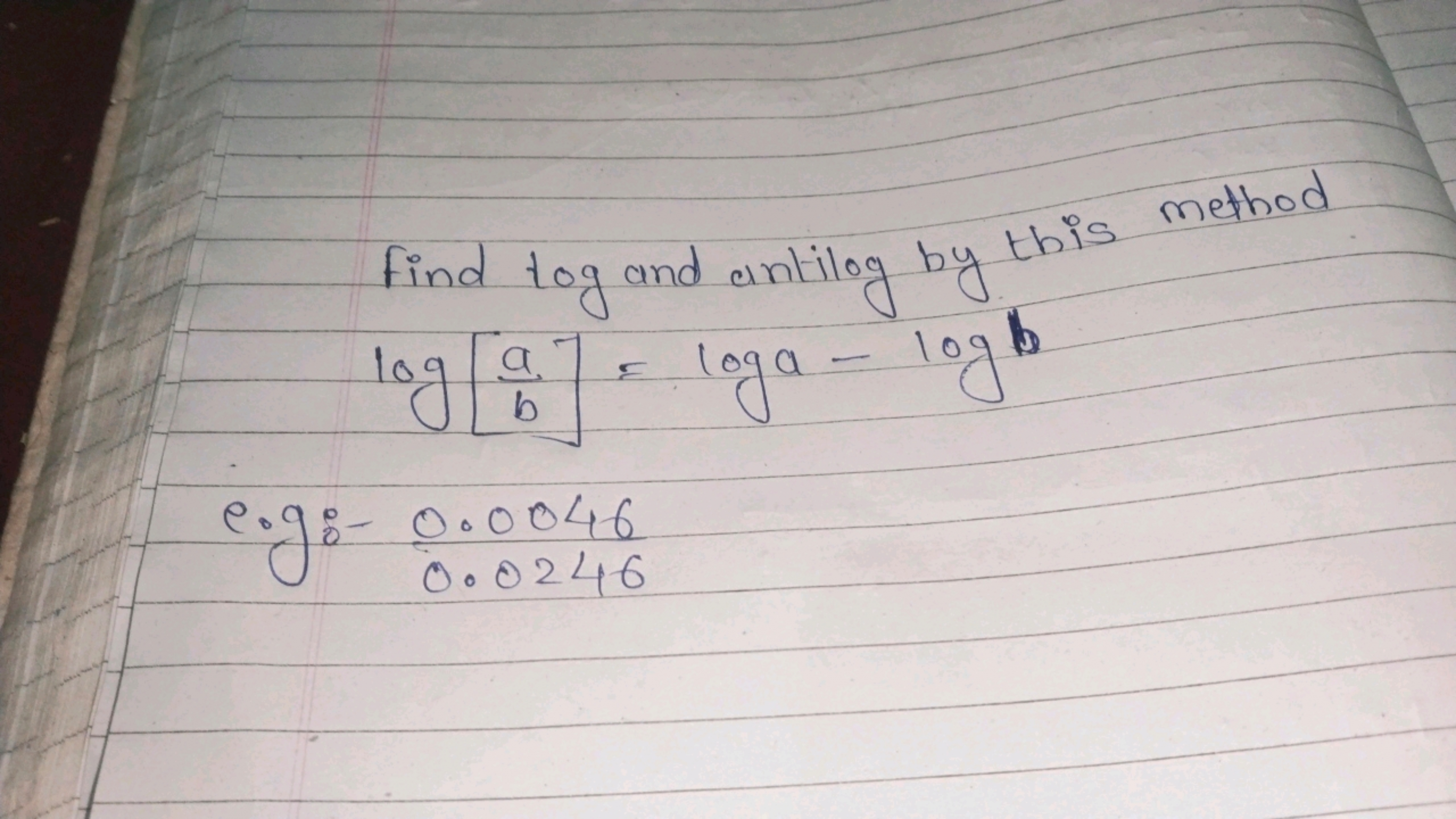 Find log and antilog by this method
\[
\begin{array} { l } 
\log \left