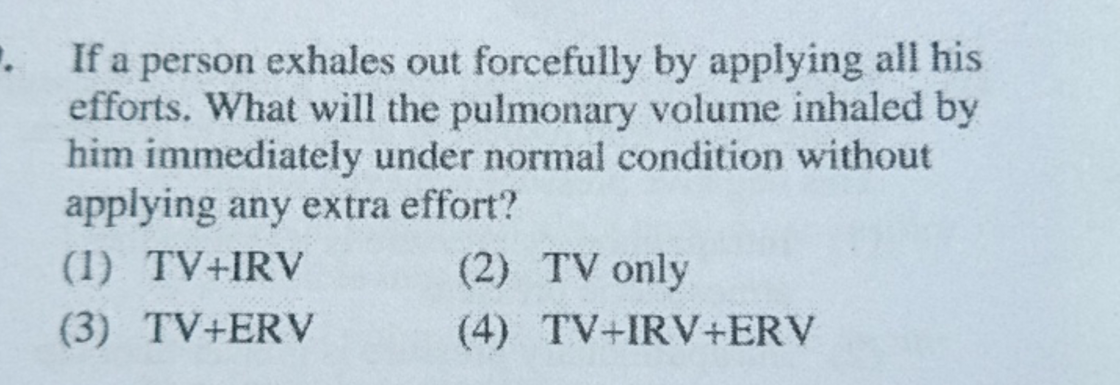 If a person exhales out forcefully by applying all his efforts. What w