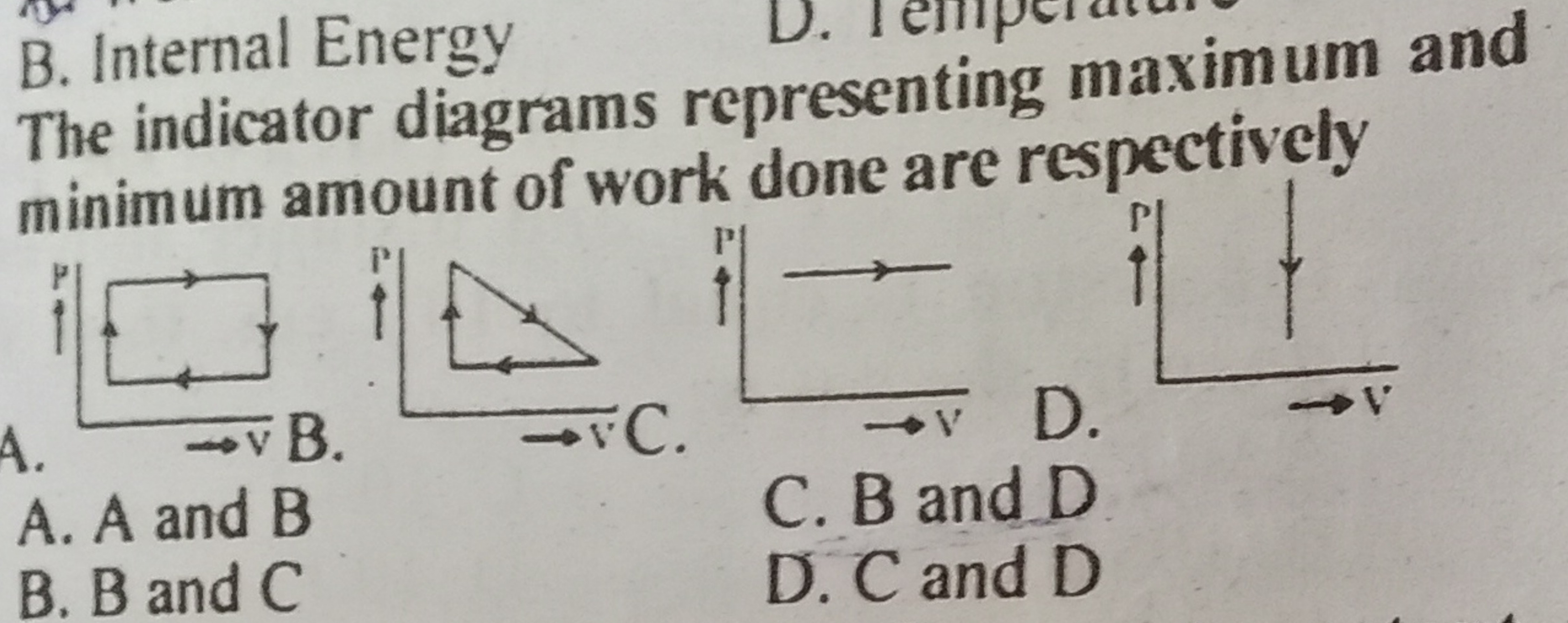 B. Internal Energy

The indicator diagrams representing maximum and mi