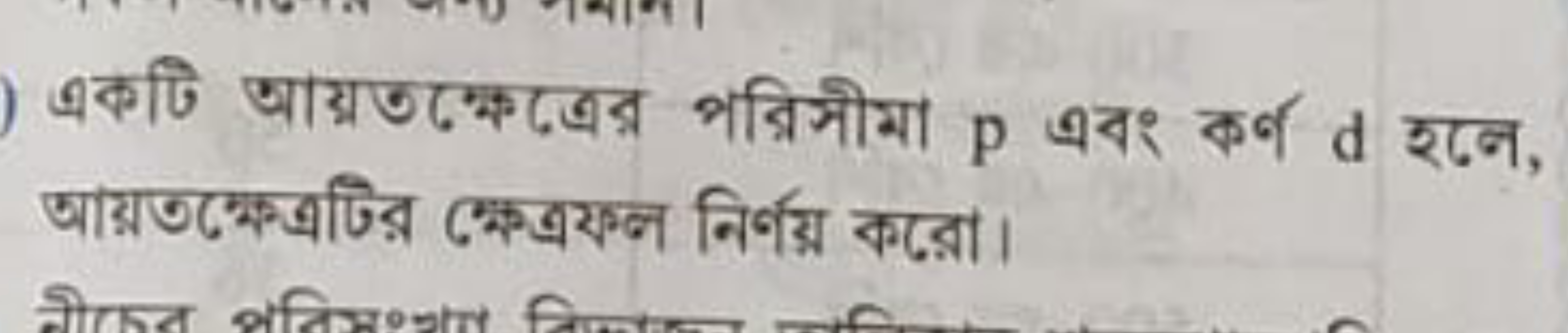  आয়তক্ষেন্রেটির ক্ষেত্রফन নির্ণয় করো।