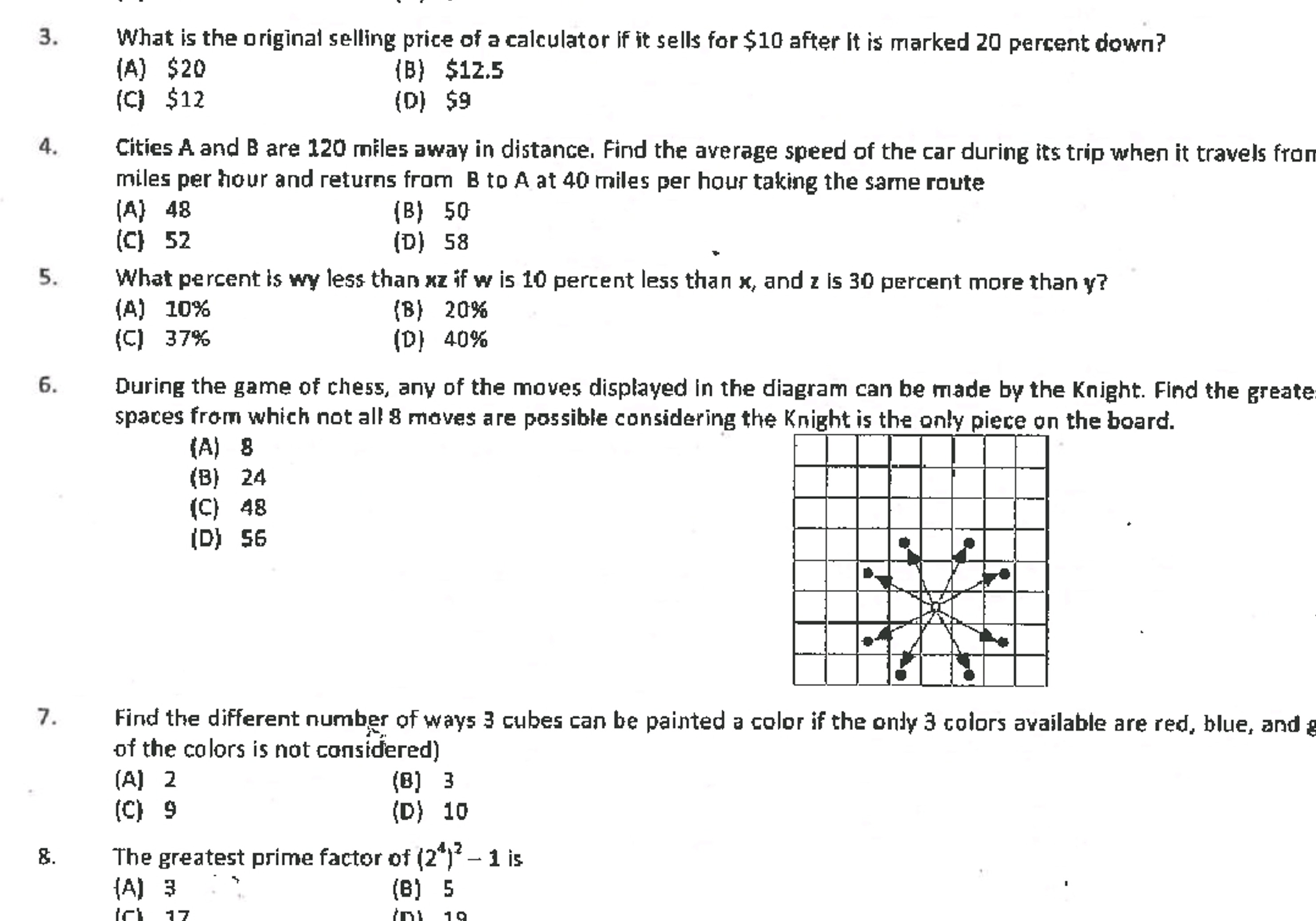 3. What is the original selling price of a calculator if it s ells for