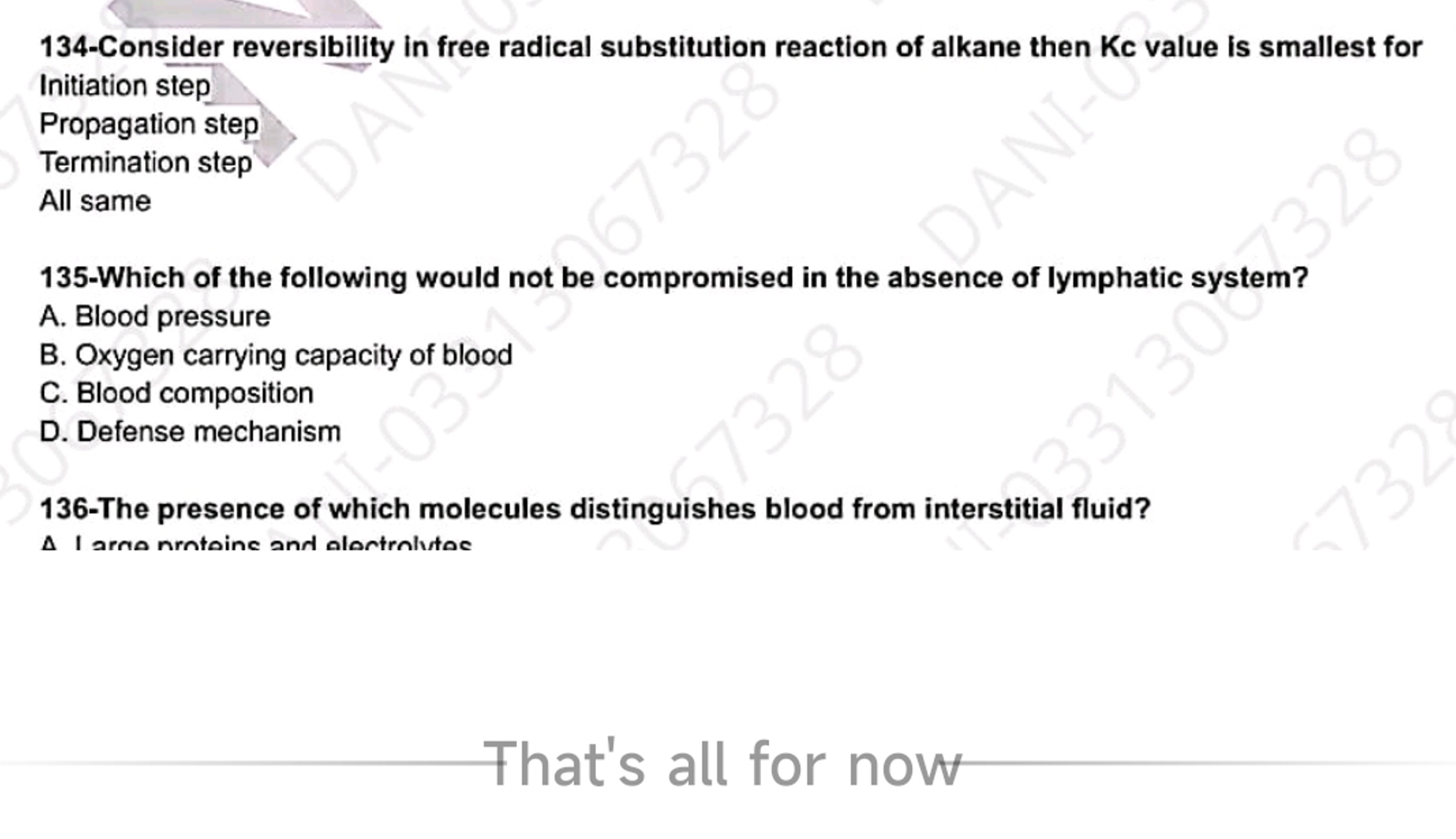 134-Consider reversibility in free radical substitution reaction of al