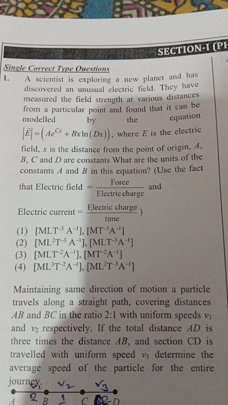 SECTION-I (PI
Single Correct Type Ouestions
1. A scientist is explorin