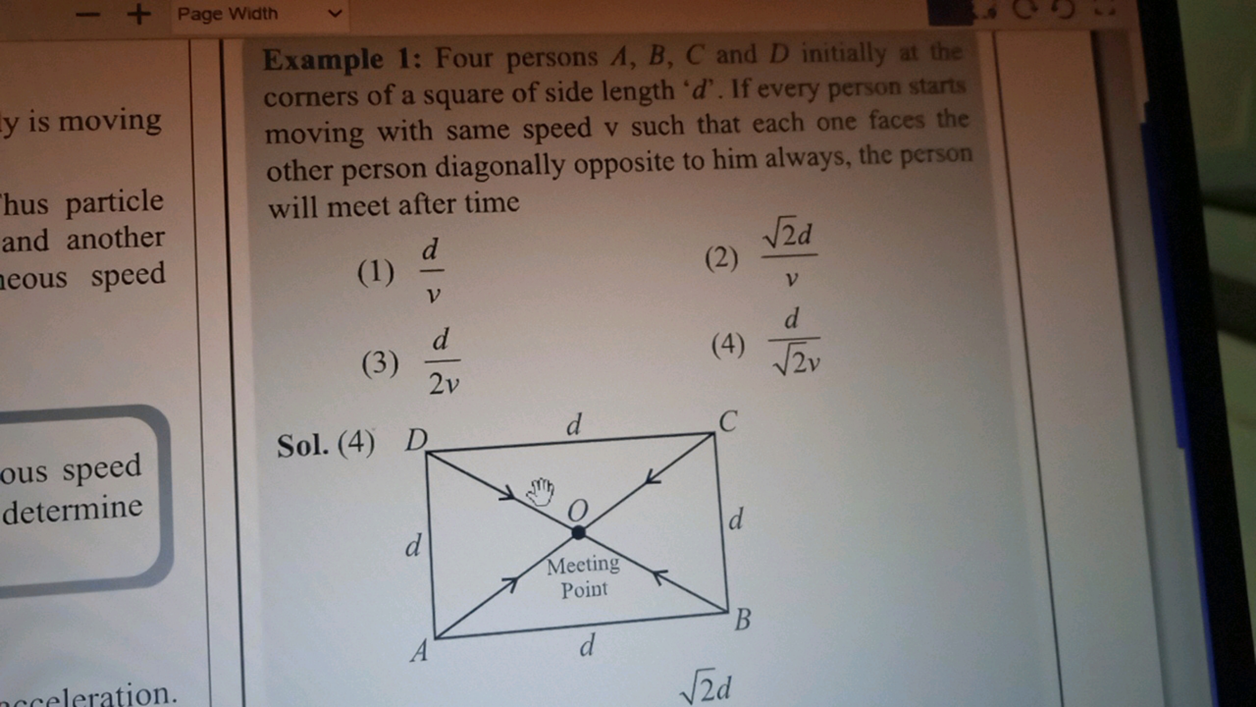 + Page Width
y is moving
"hus particle
and another
neous speed
Example