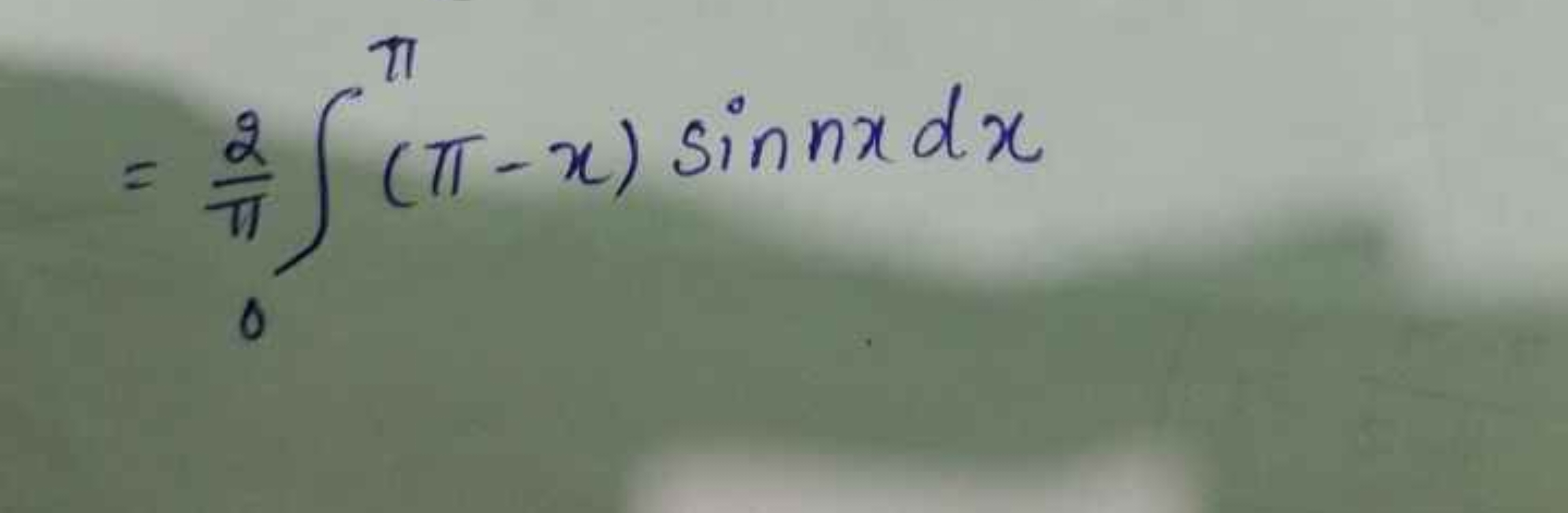 =π2​∫0π​(π−x)sinnxdx