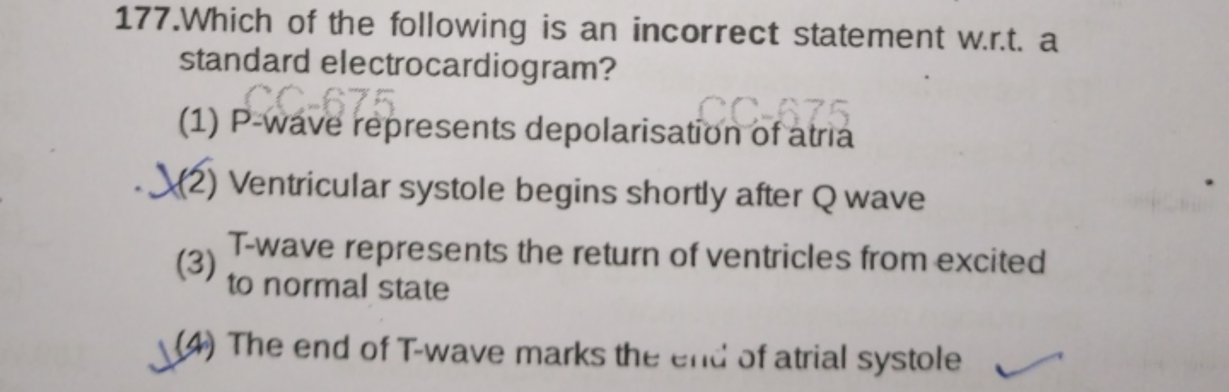 177. Which of the following is an incorrect statement w.r.t. a standar