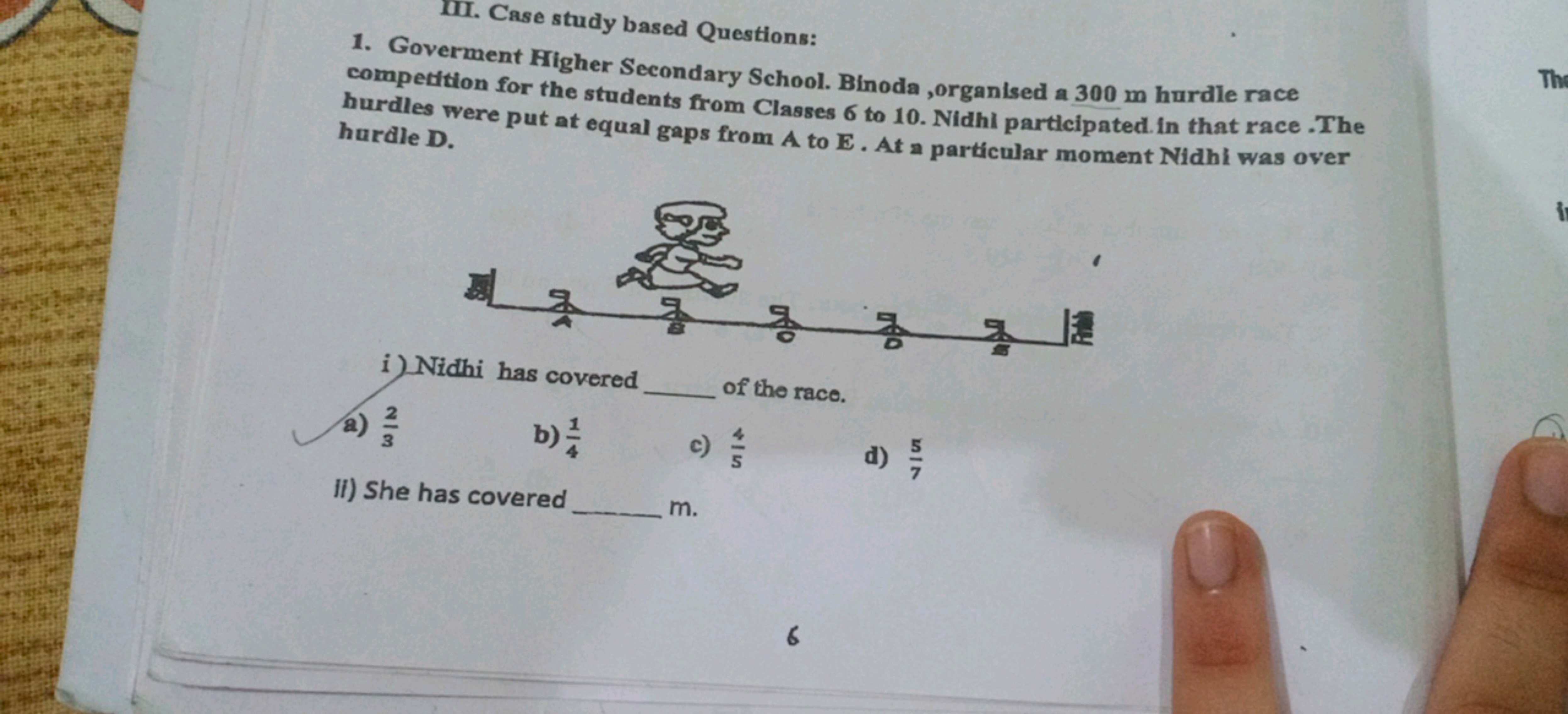 II. Case study based Questions:
1. Goverment Figher Secondary School. 