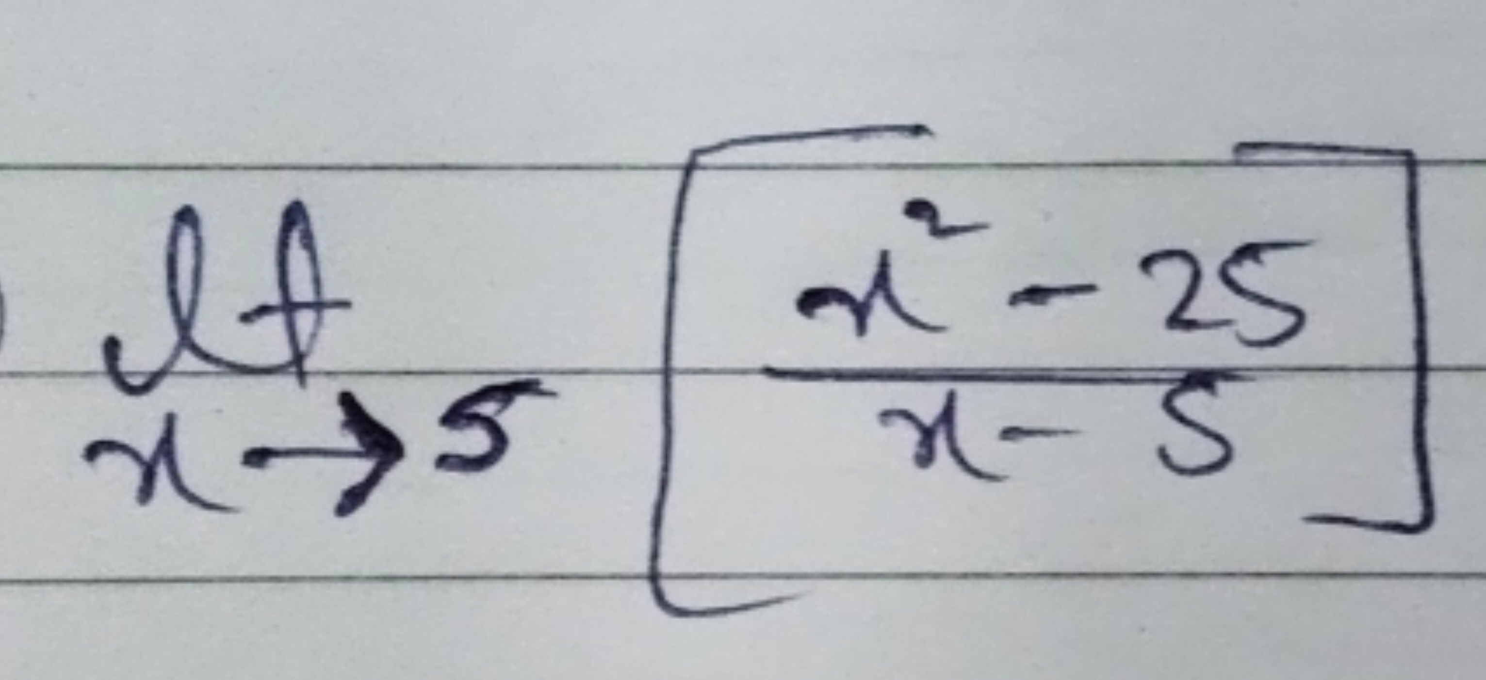 ltx→5​[x−5x2−25​]