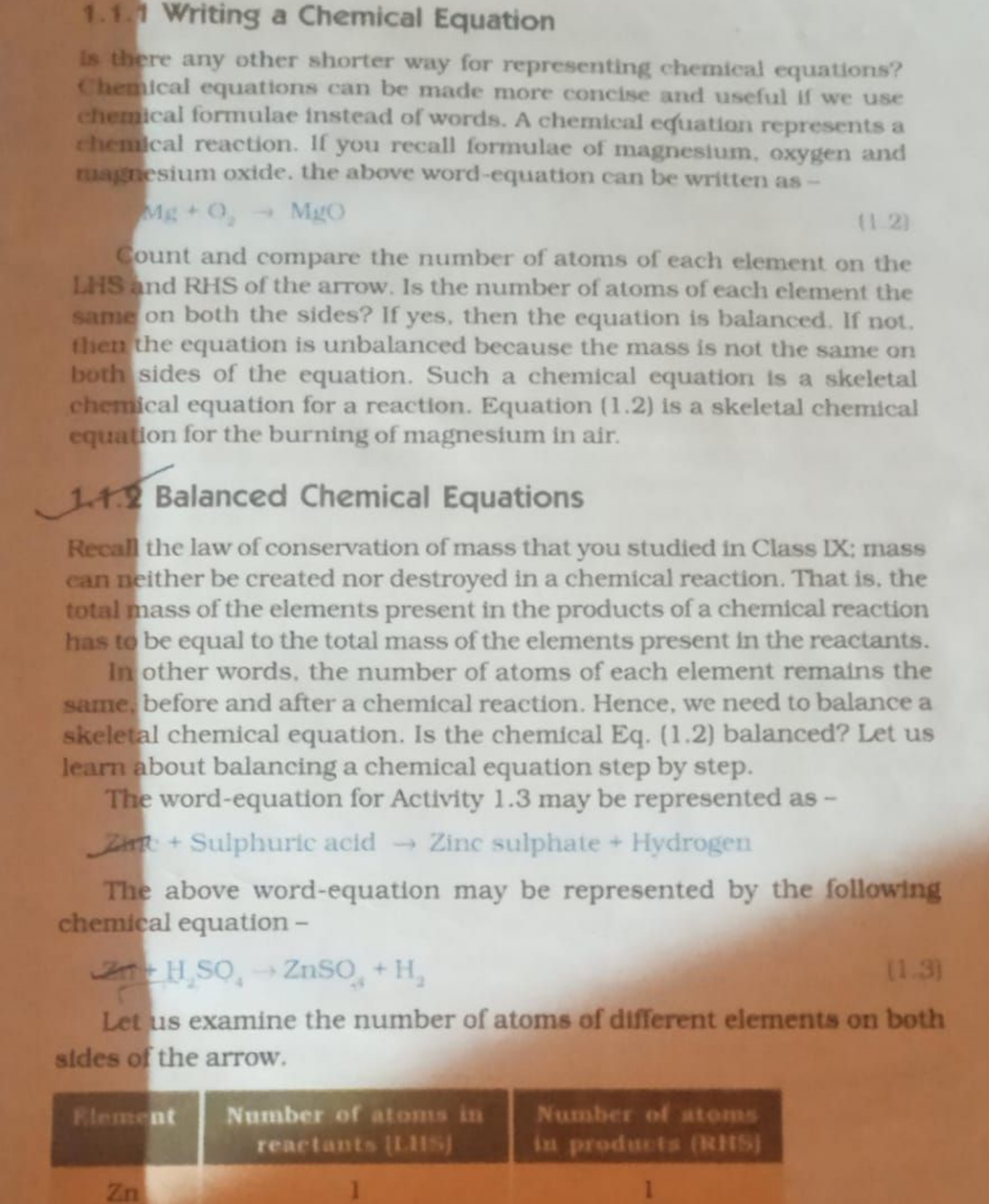 1.1.1 Writing a Chemical Equation
is there any other shorter way for r