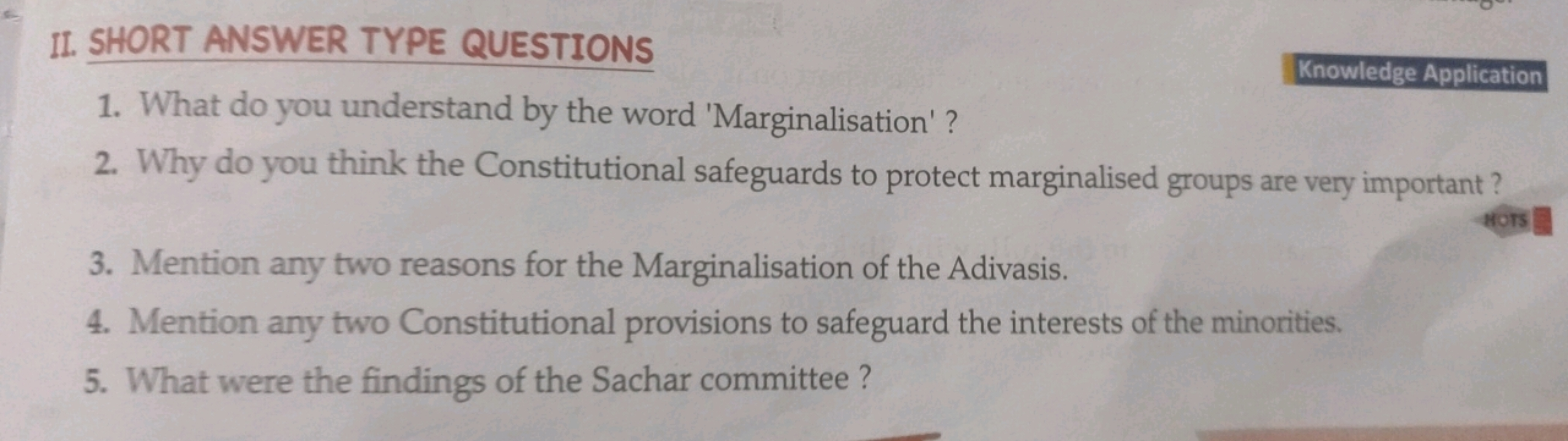 II. SHORT ANSWER TYPE QUESTIONS
1. What do you understand by the word 