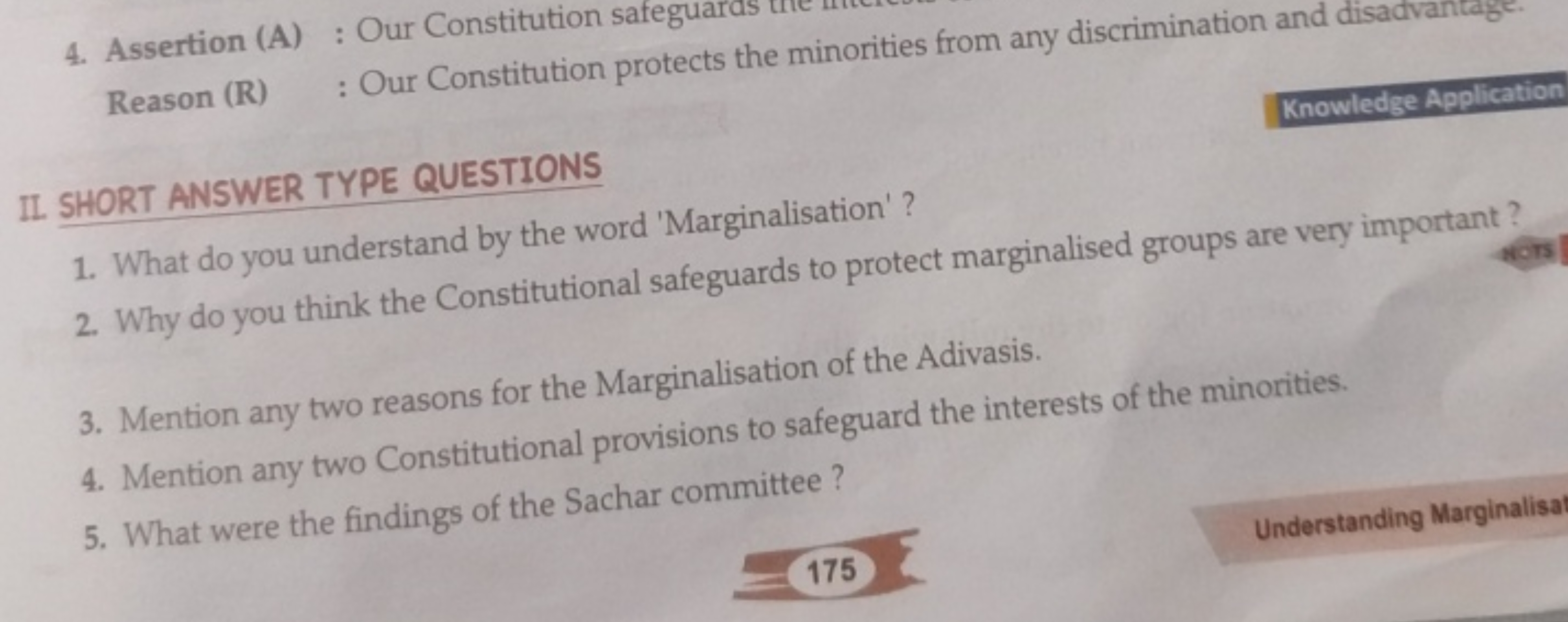 4. Assertion (A) : Our Constitution safeguaras

Reason (R) : Our Const