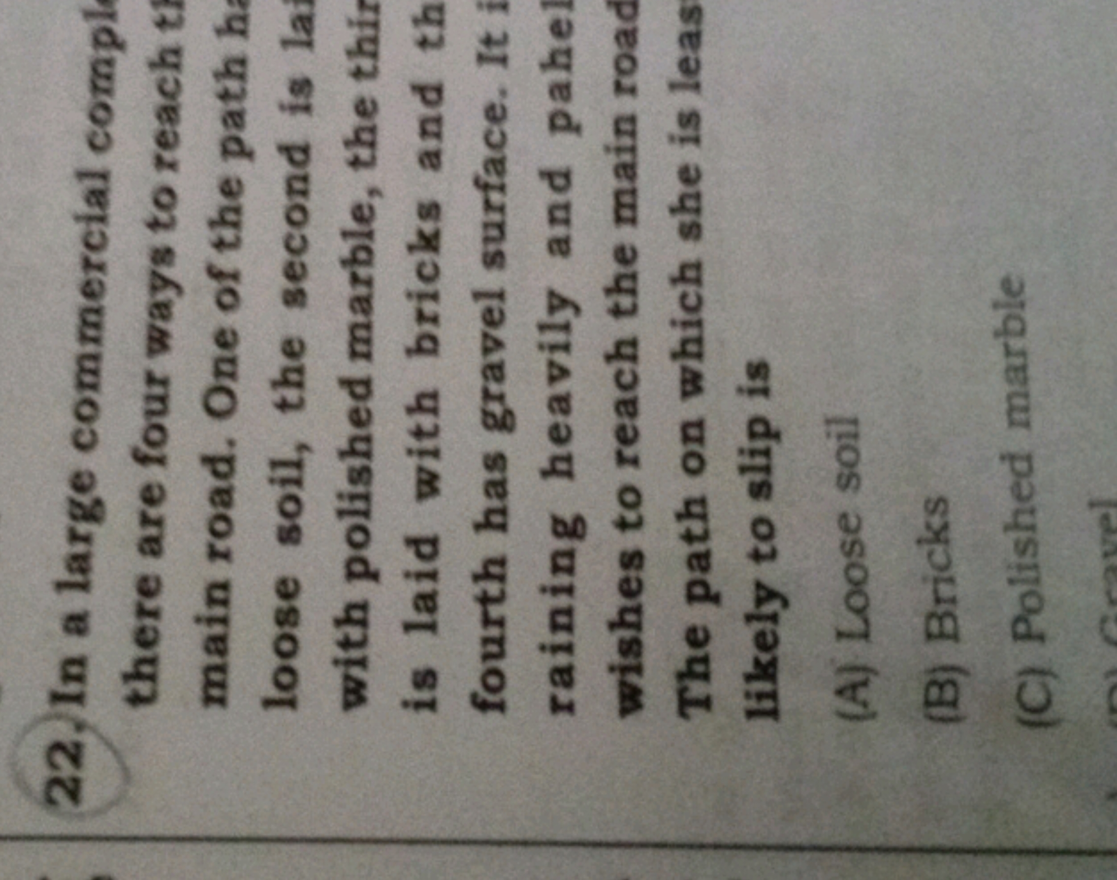 22. In a large commercial compl there are four ways to reach ti main r