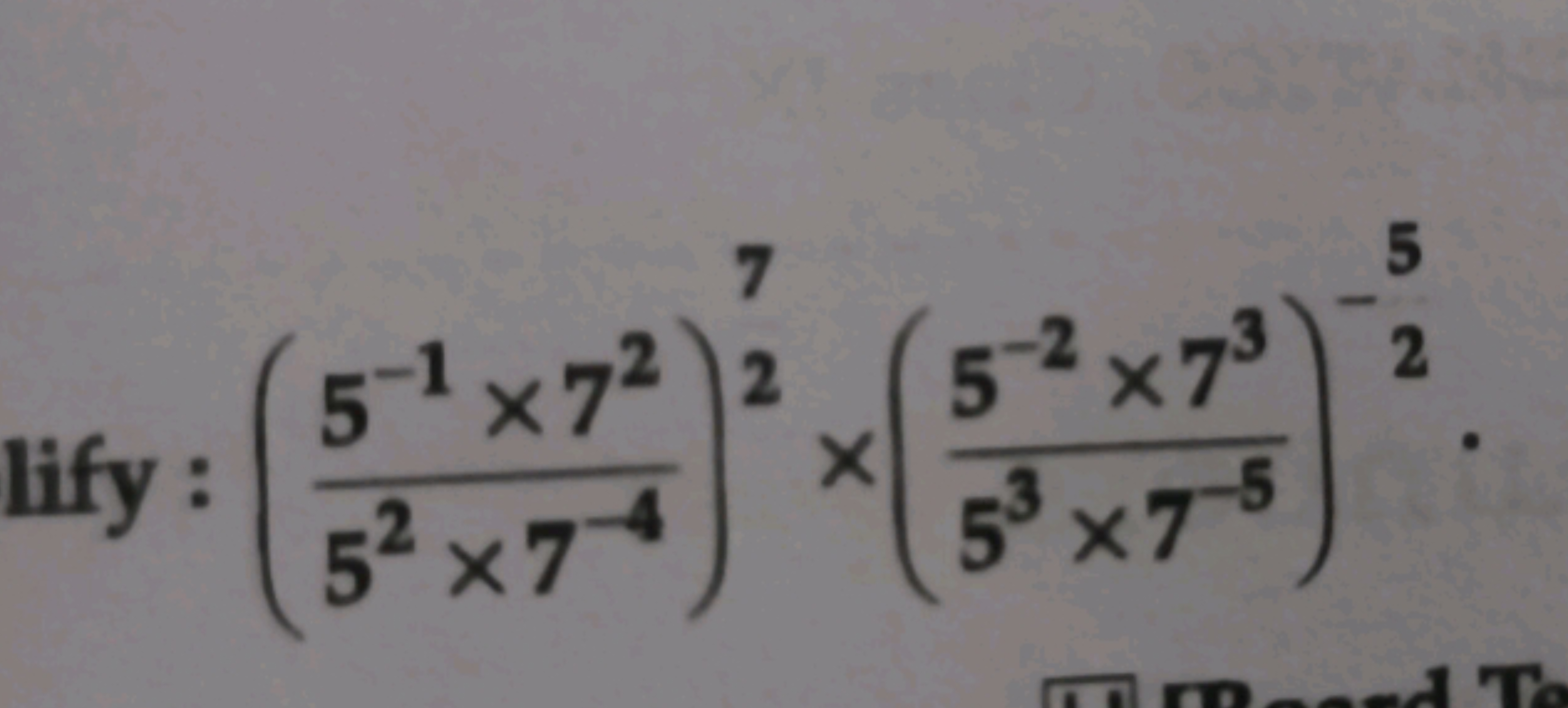 lify : (52×7−45−1×72​)27​×(53×7−55−2×73​)−25​