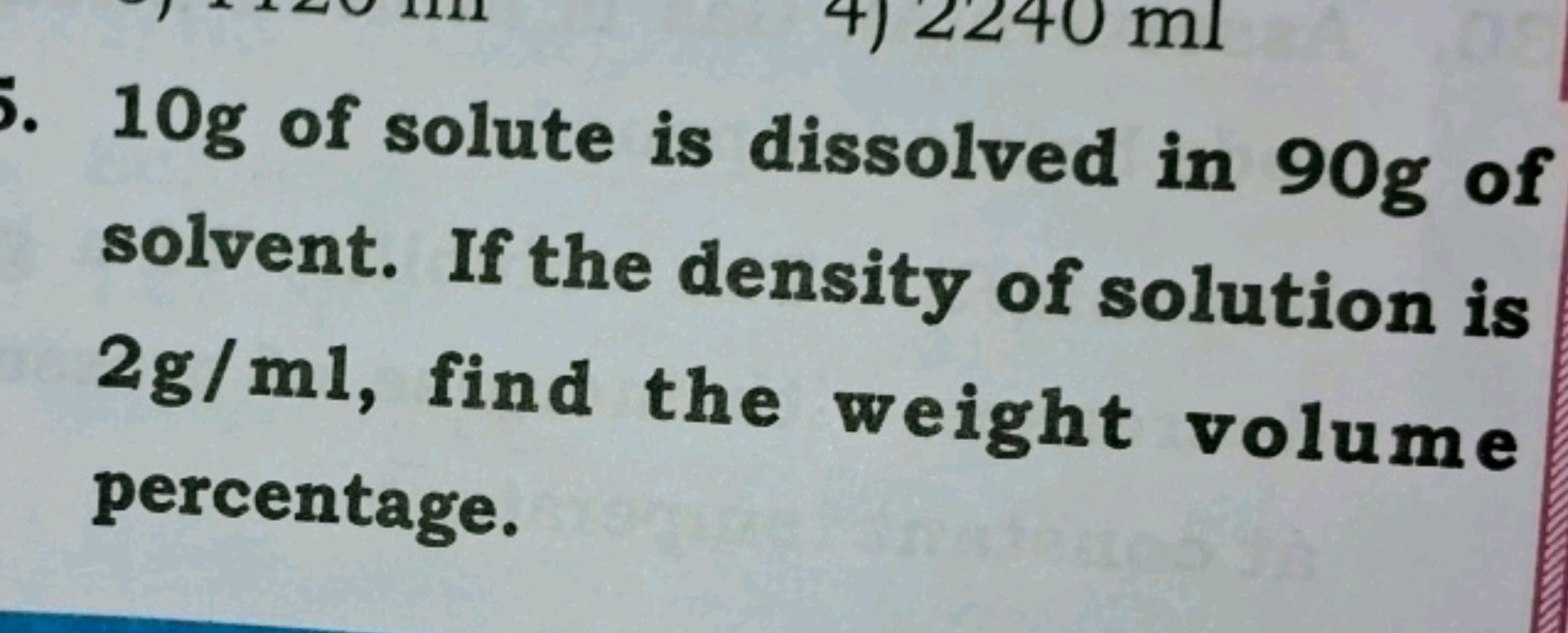 10 g of solute is dissolved in 90 g of solvent. If the density of solu