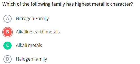 Which of the following family has highest metallic character?
(A) Nitr