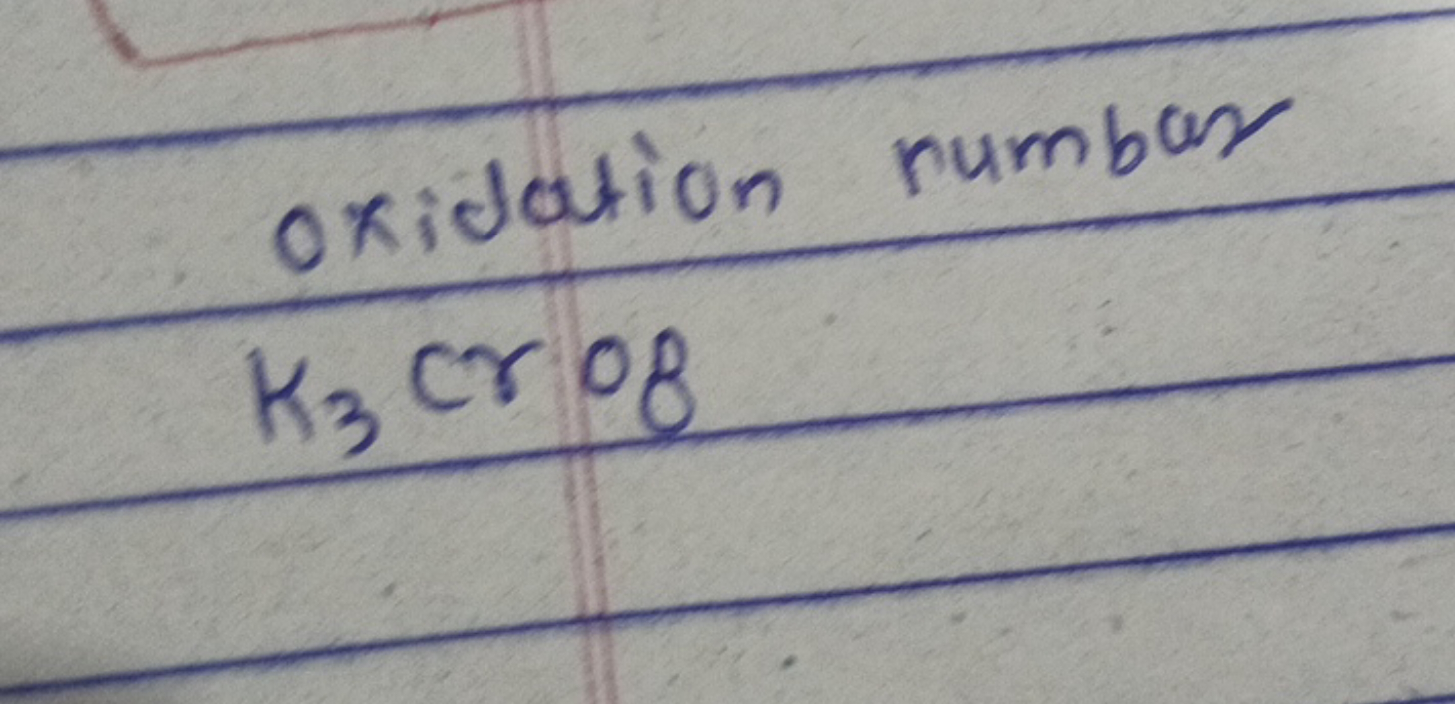 oxidation numbar K3​Cr O8