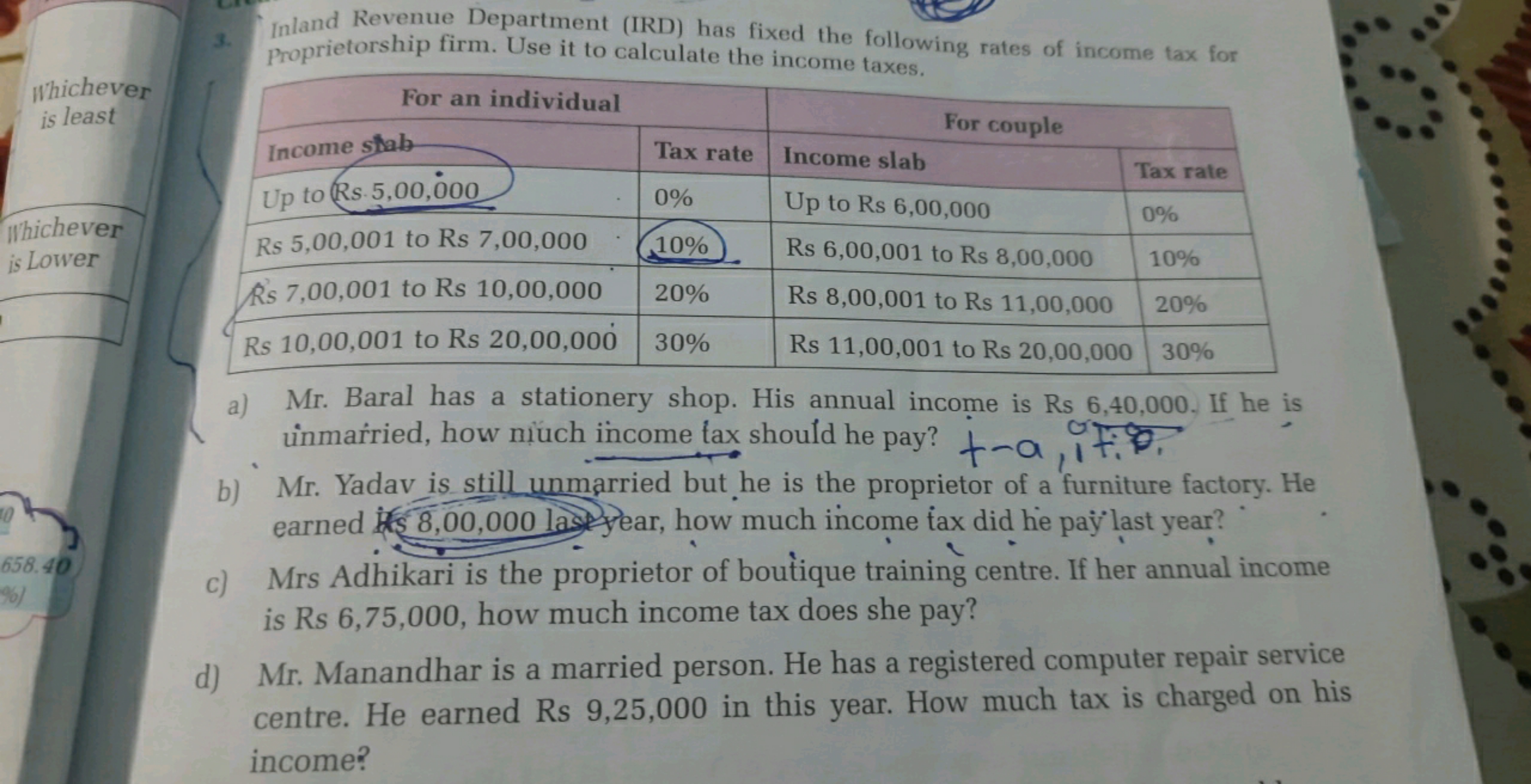 3.
Whichever
is least
Inland Revenue Department (IRD) has fixed the fo