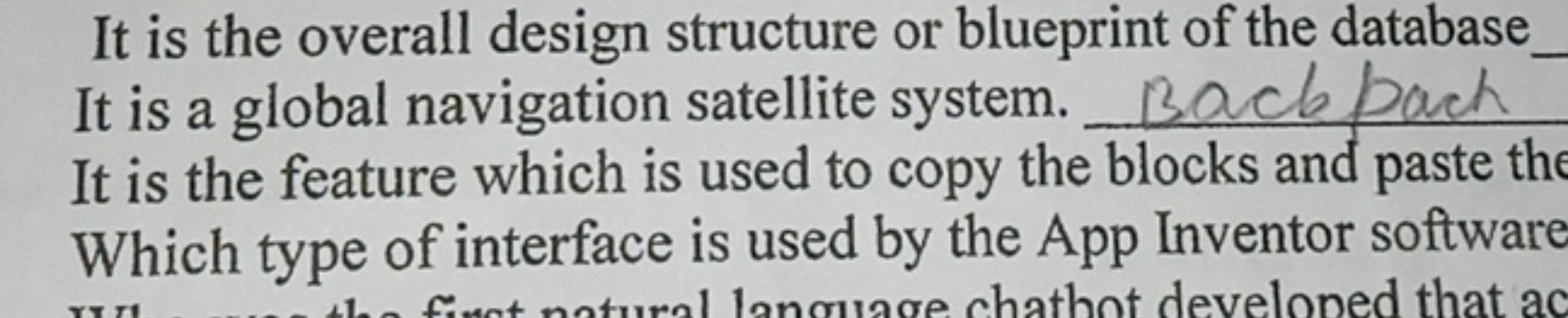 It is the overall design structure or blueprint of the database It is 