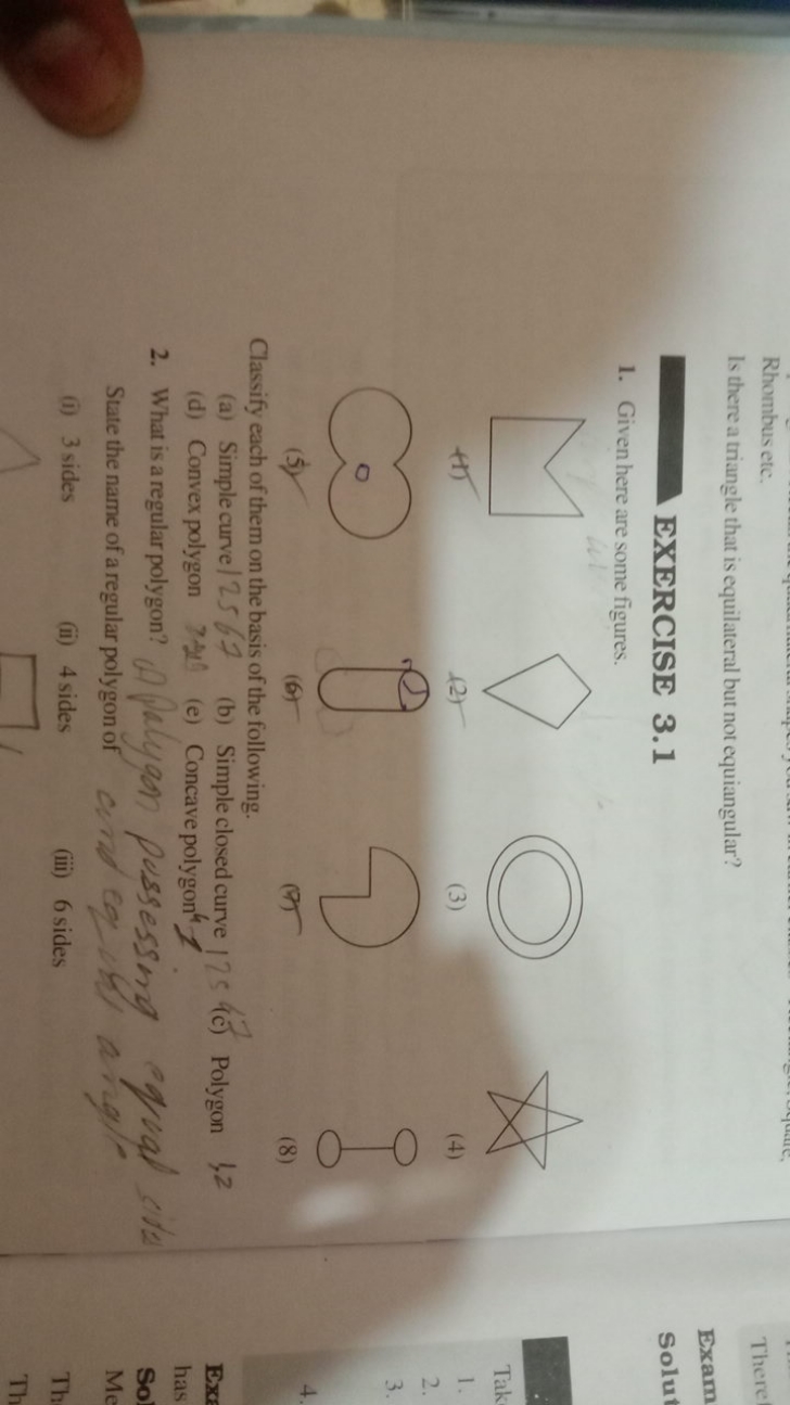 Rhombus etc.
Is there a triangle that is equilateral but not equiangul