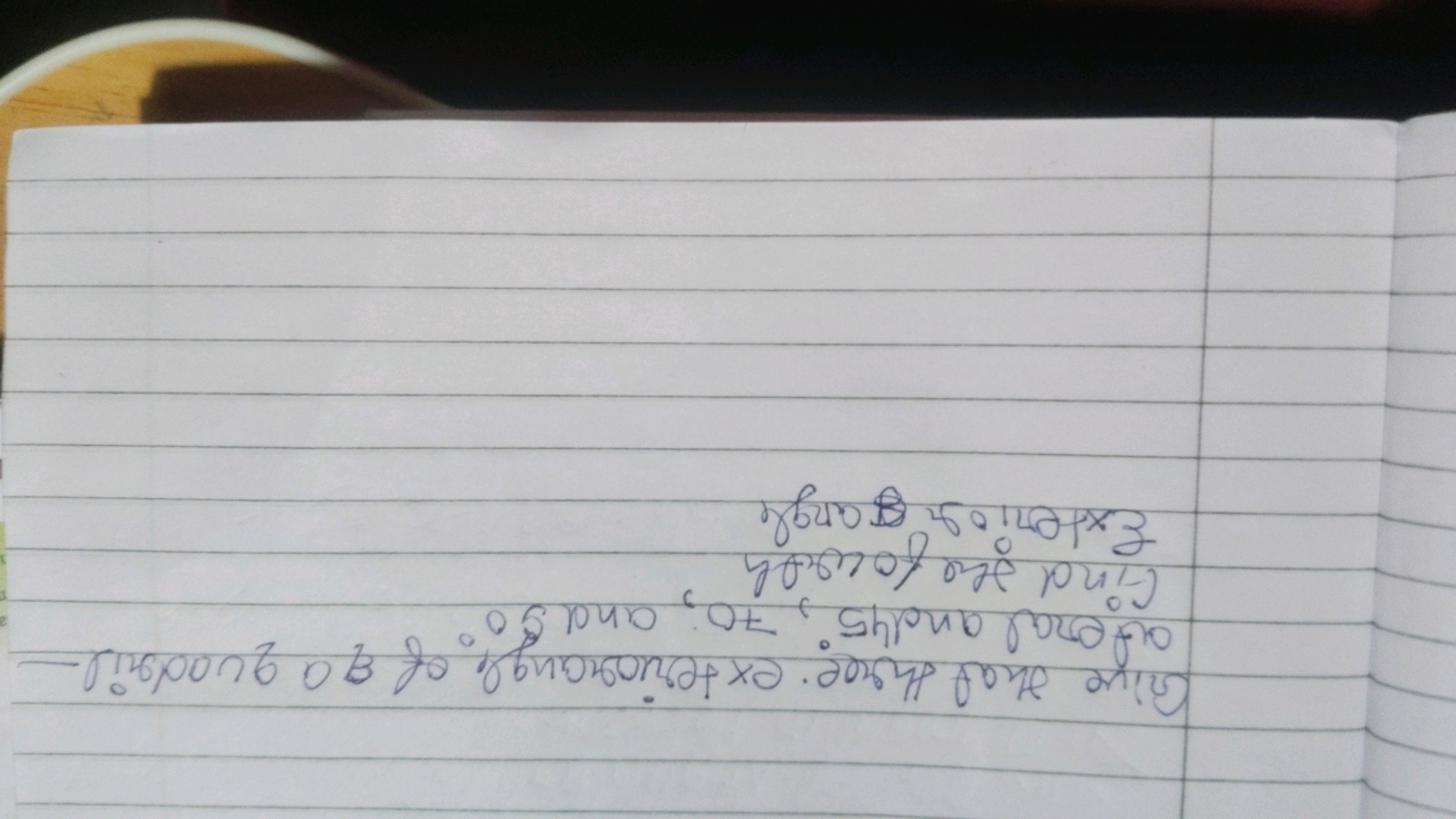 Give that three. exteriorangl, of a a quadricateral and 45∘,70; and 50