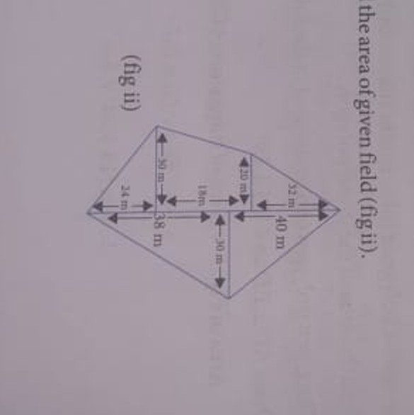 the area of given field (fig ii).
(fig ii)