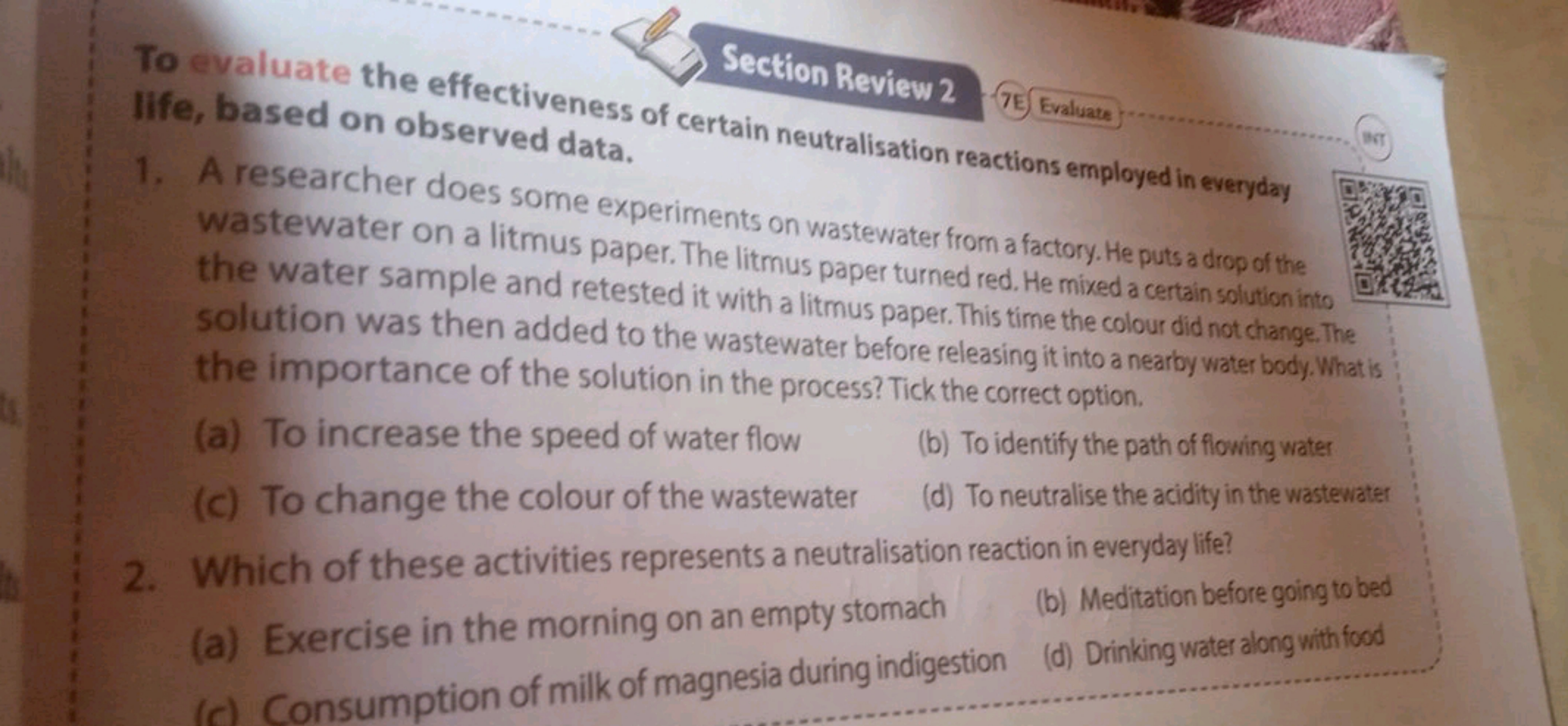 Section Review 2 7E Evaluate
To evaluate the effectiveness of certain 