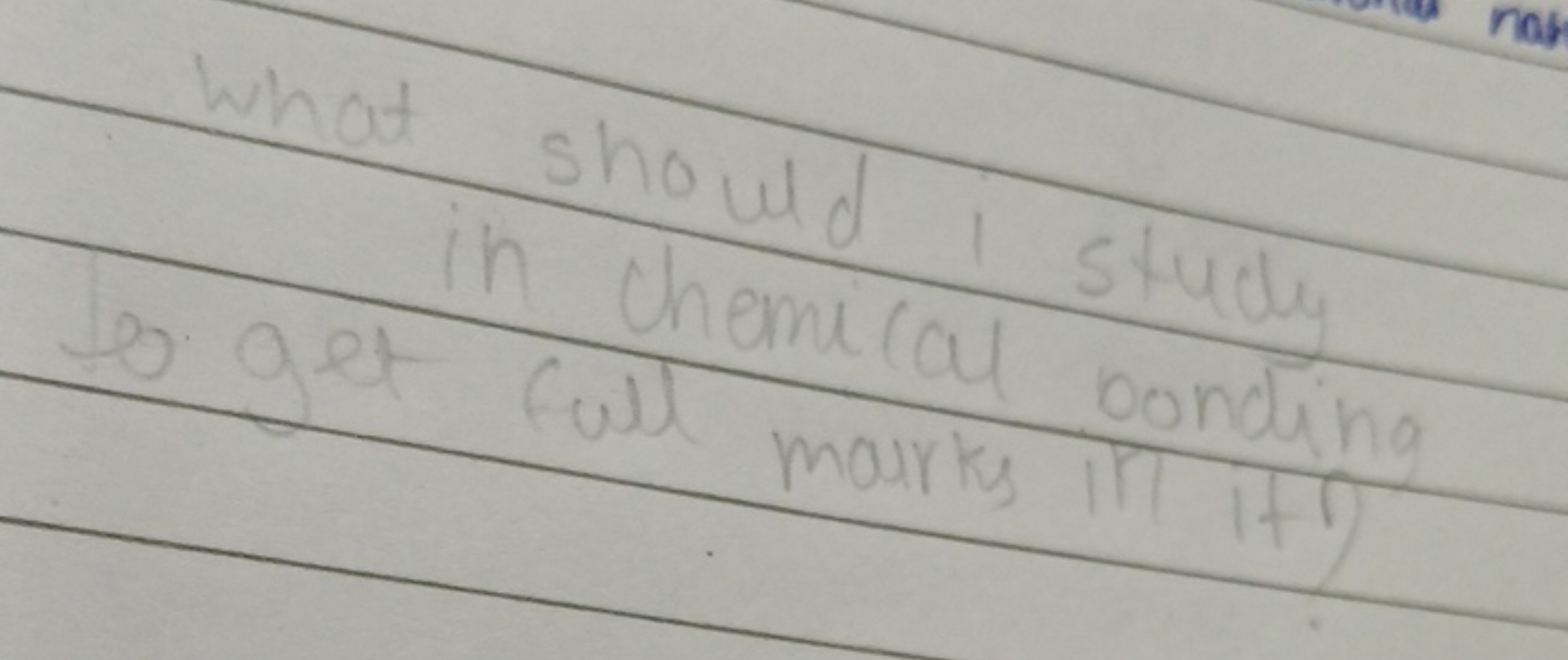  what should I study  Bo get cull mart es bonding ​