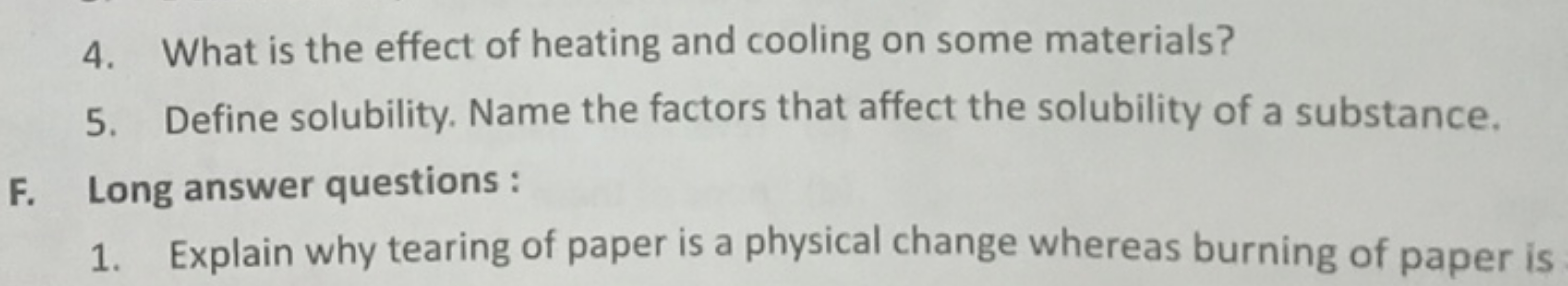 4. What is the effect of heating and cooling on some materials?
5. Def