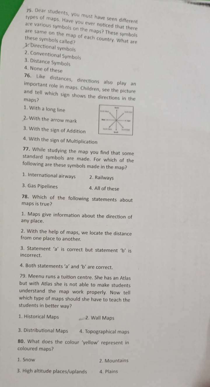 75. Dear students, you must have seen different types of maps. Have yo